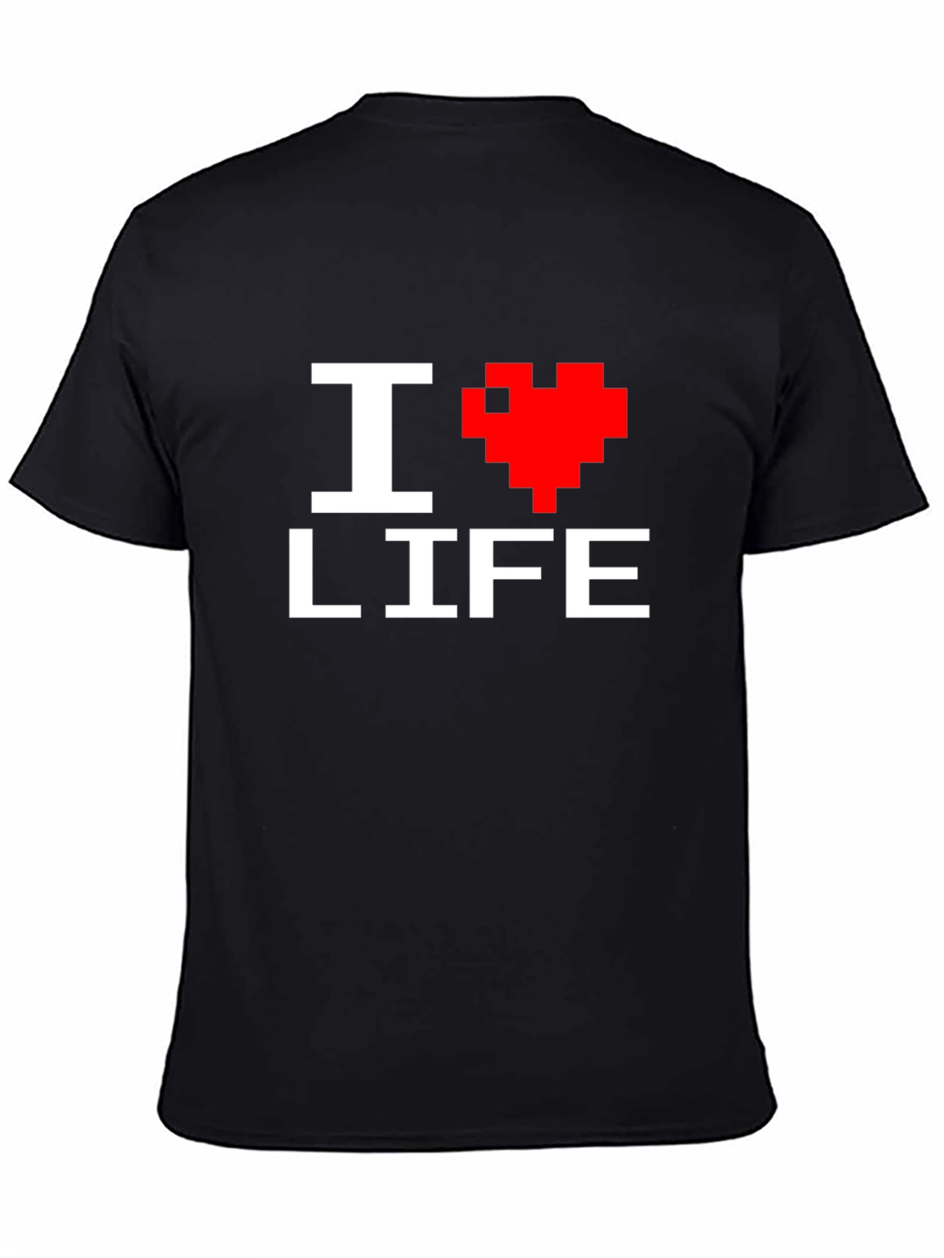 I Heart Life Graphic Tee - Pixel Heart Design