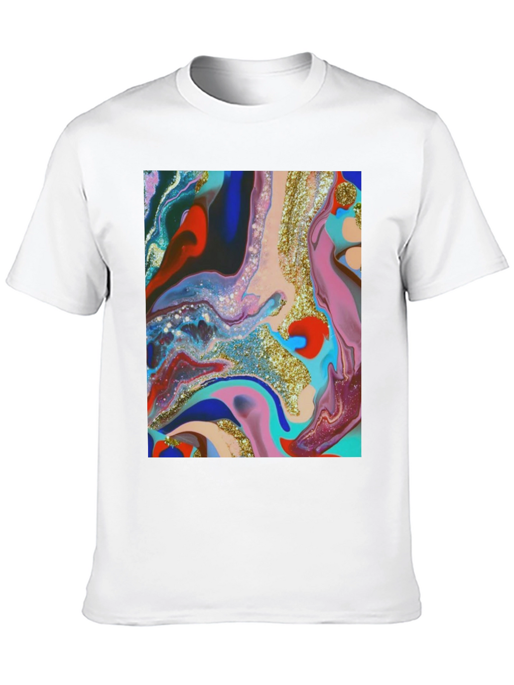 Abstract Art Print Black T-Shirt