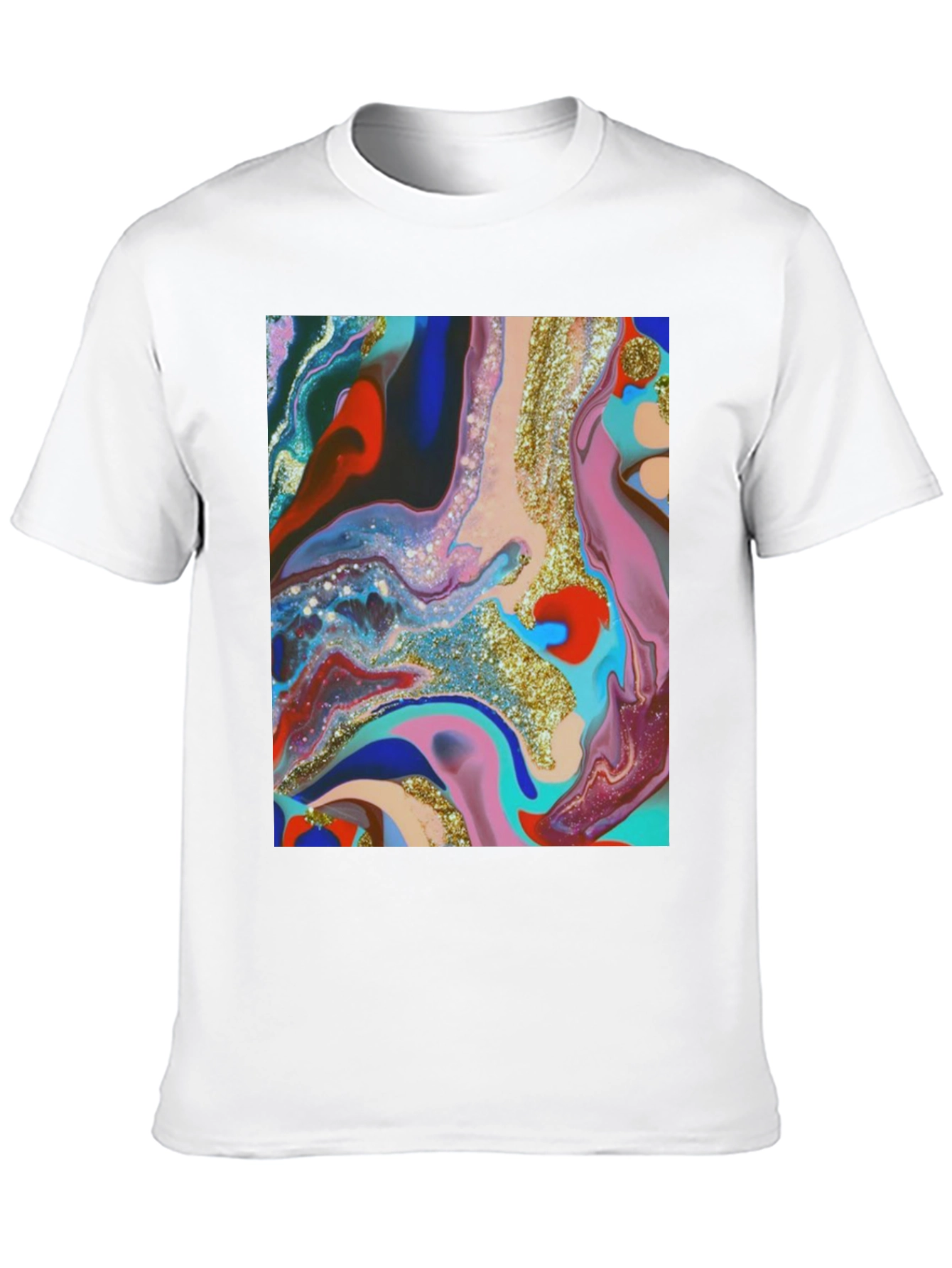 Abstract Art Print Black T-Shirt