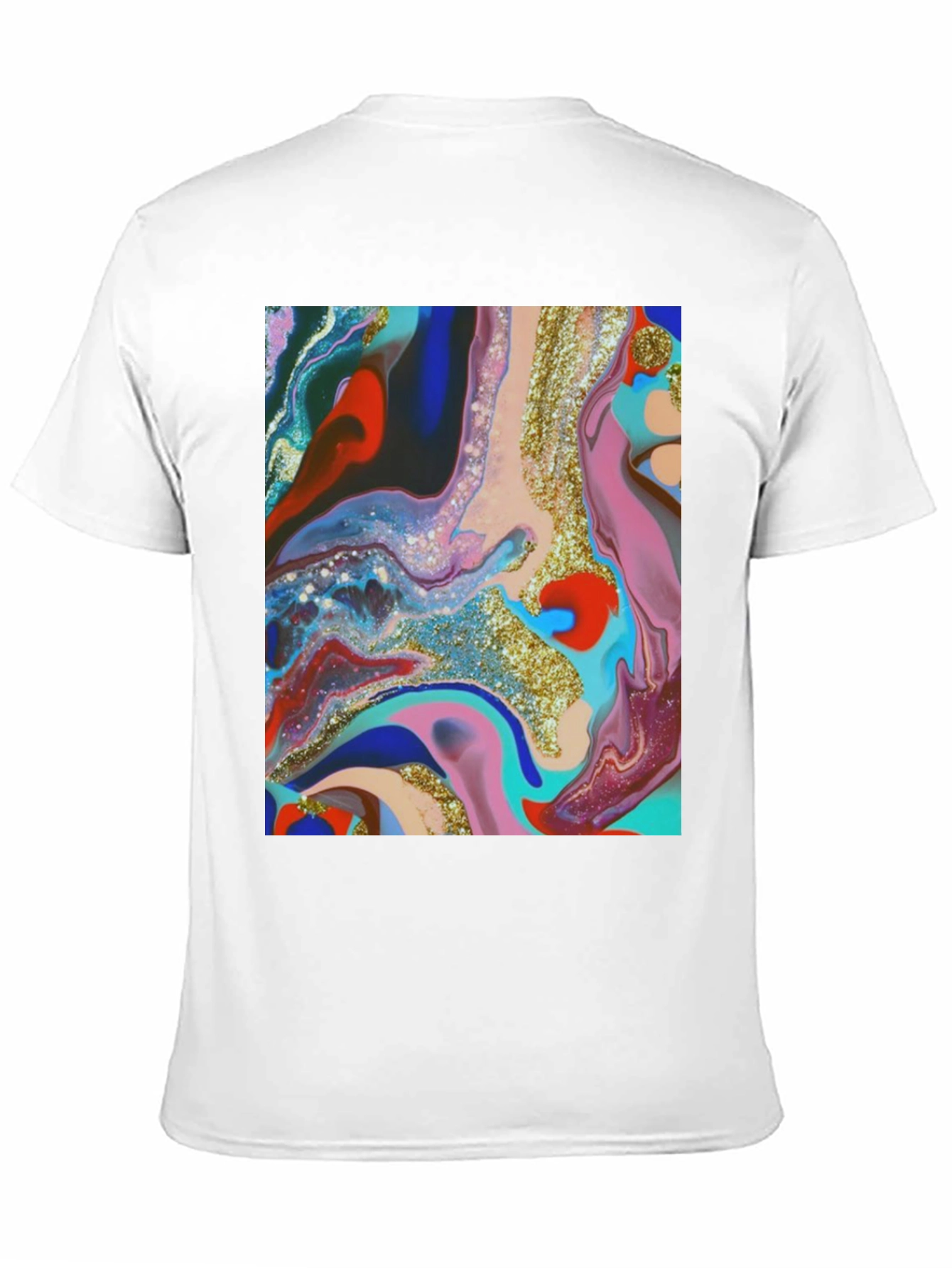 Abstract Art Print Black T-Shirt