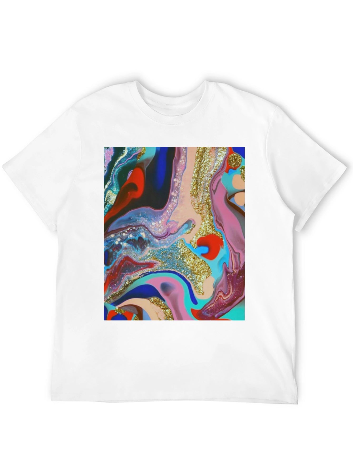 Abstract Art Print Black T-Shirt