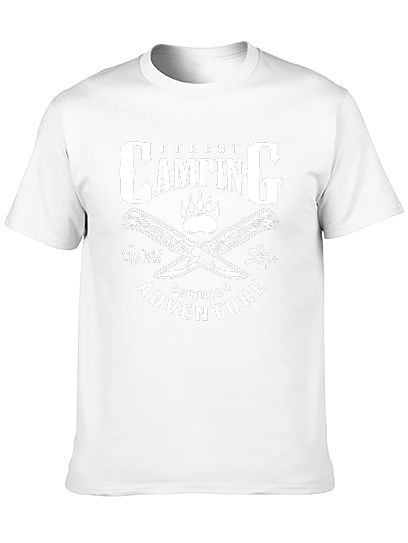 Camping Adventure Graphic T-Shirt - Black