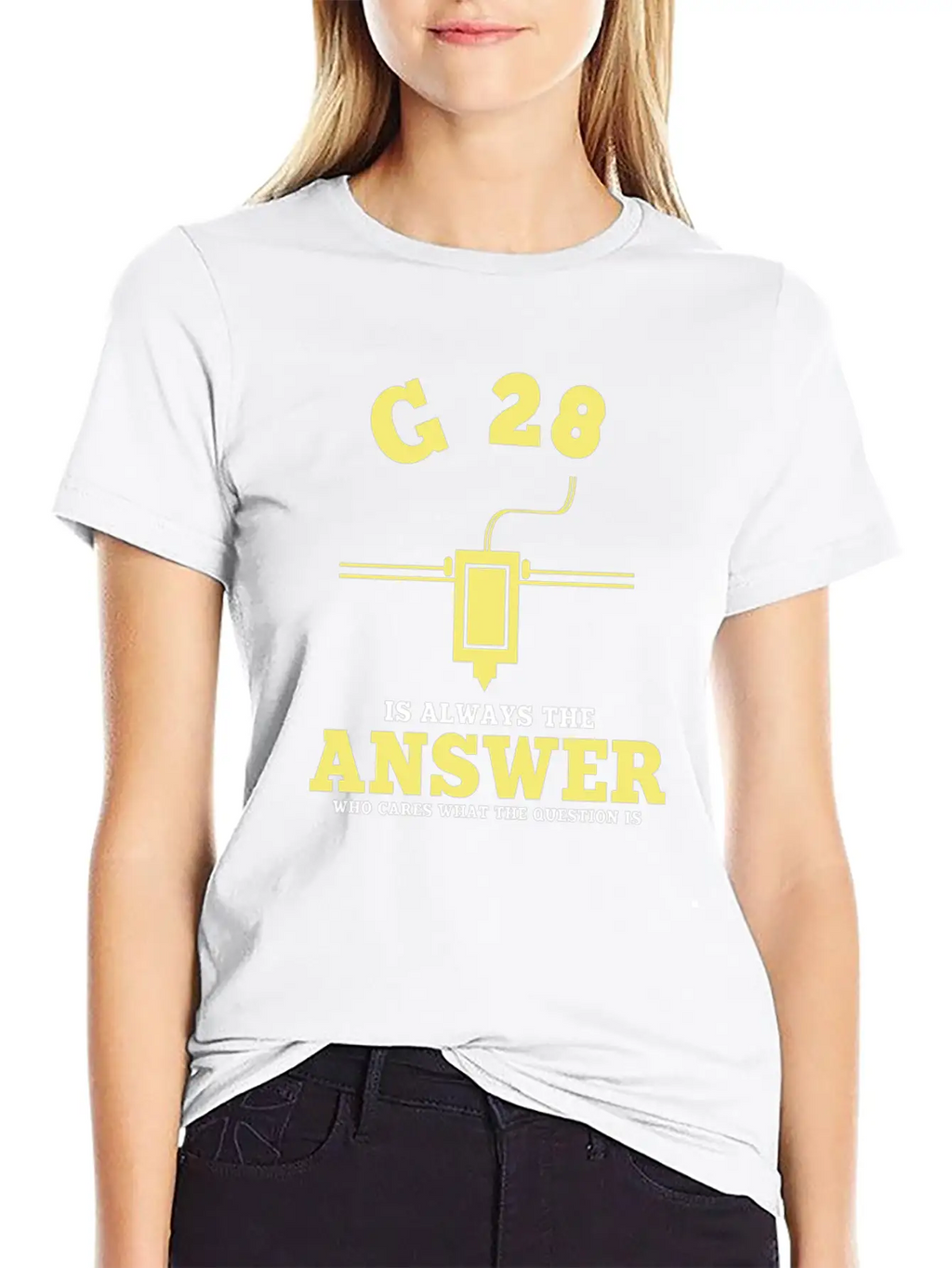 G28 Funny 3D Printer Saying Timeless Short Sleeve Tee – Comfy And Minimalist Design