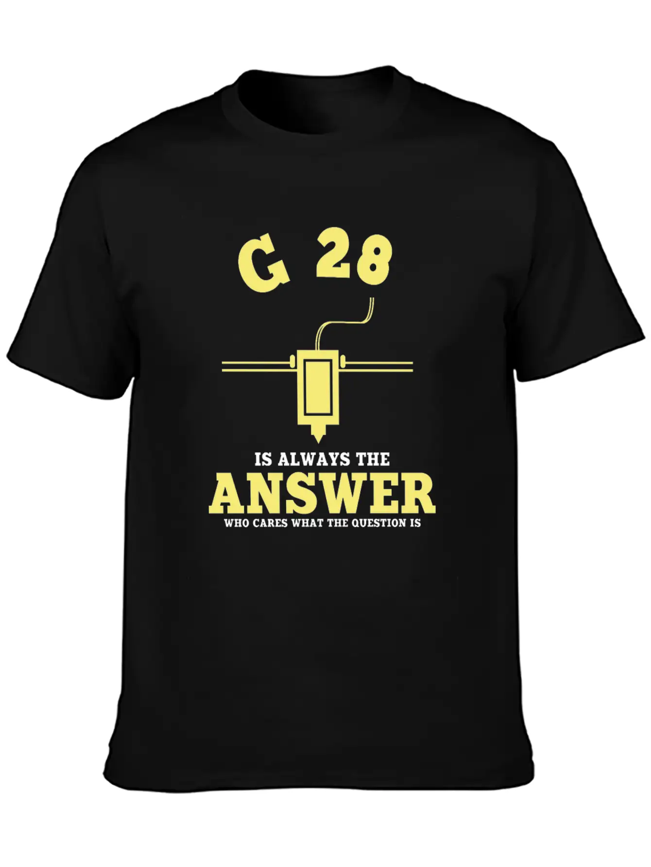 G28 Funny 3D Printer Saying Timeless Short Sleeve Tee – Comfy And Minimalist Design