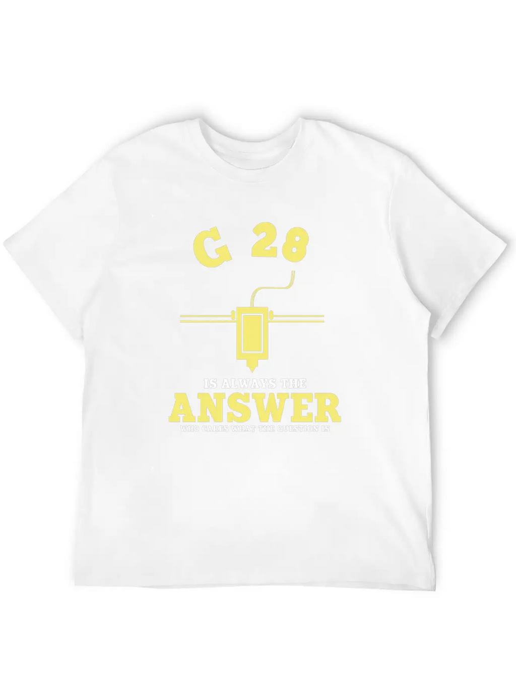 G28 Funny 3D Printer Saying Timeless Short Sleeve Tee – Comfy And Minimalist Design