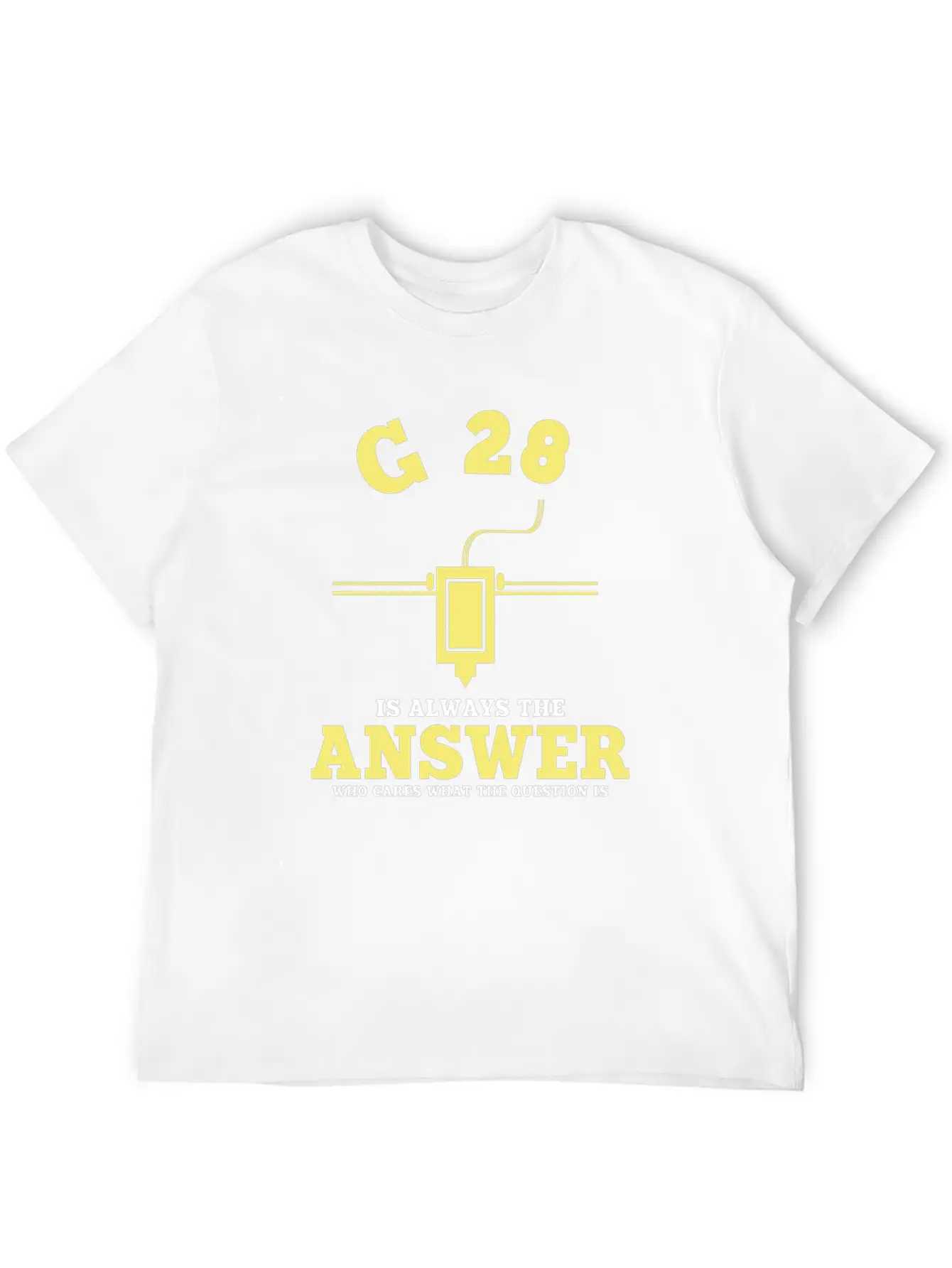 G28 Funny 3D Printer Saying Timeless Short Sleeve Tee – Comfy And Minimalist Design