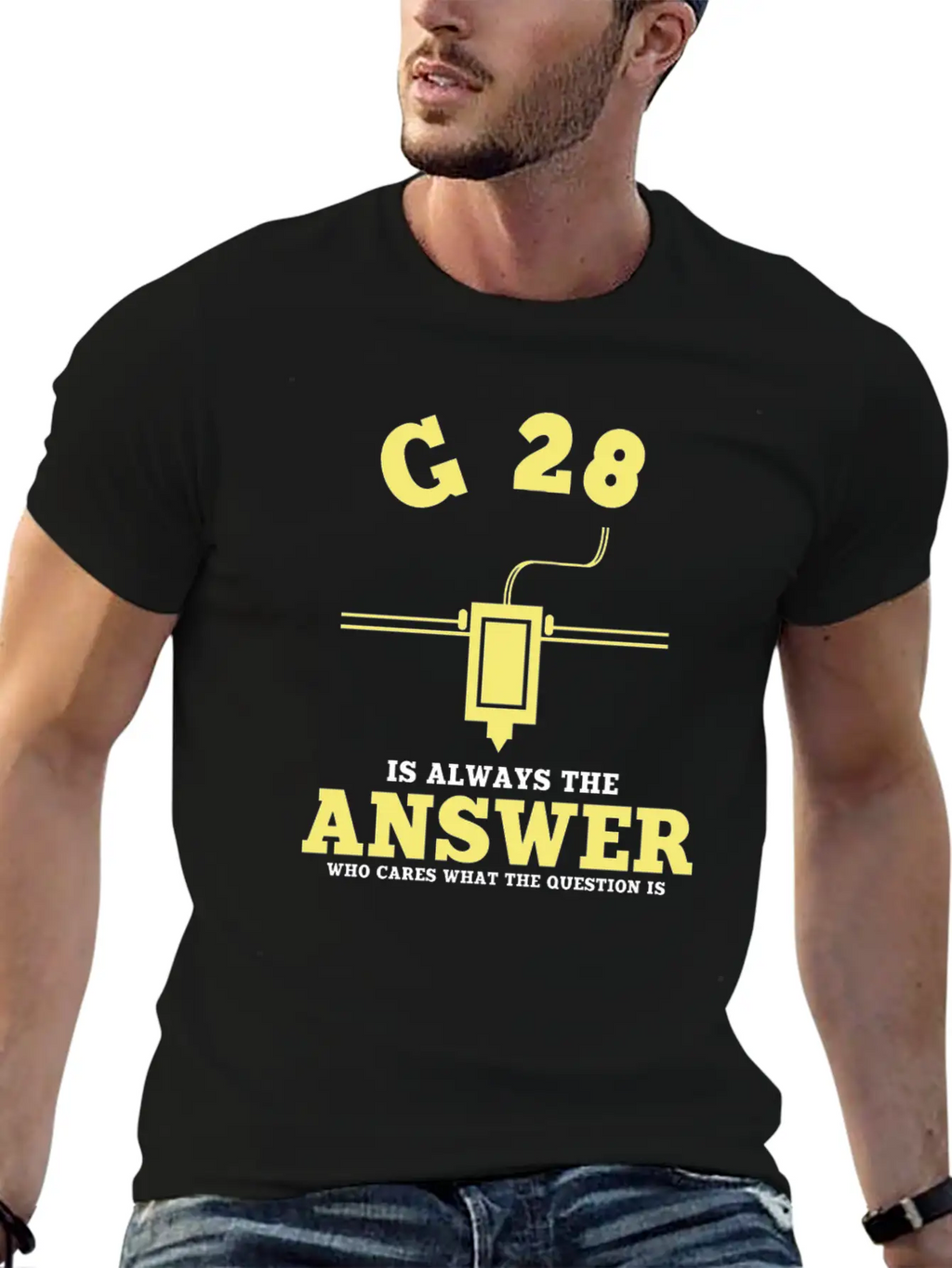 G28 Funny 3D Printer Saying Timeless Short Sleeve Tee – Comfy And Minimalist Design