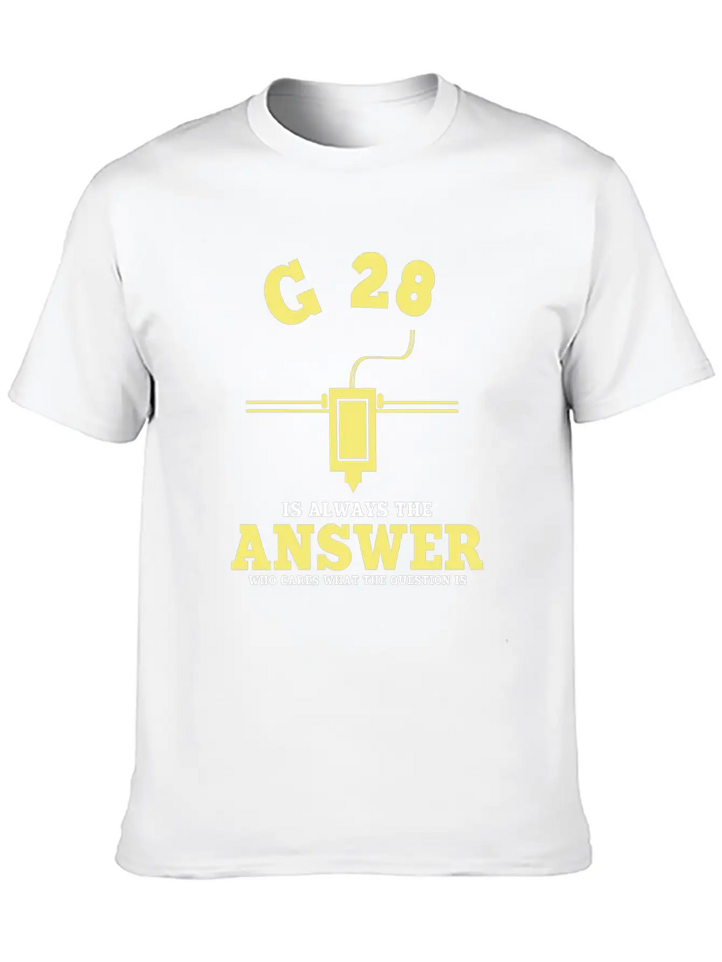 G28 Funny 3D Printer Saying Timeless Short Sleeve Tee – Comfy And Minimalist Design