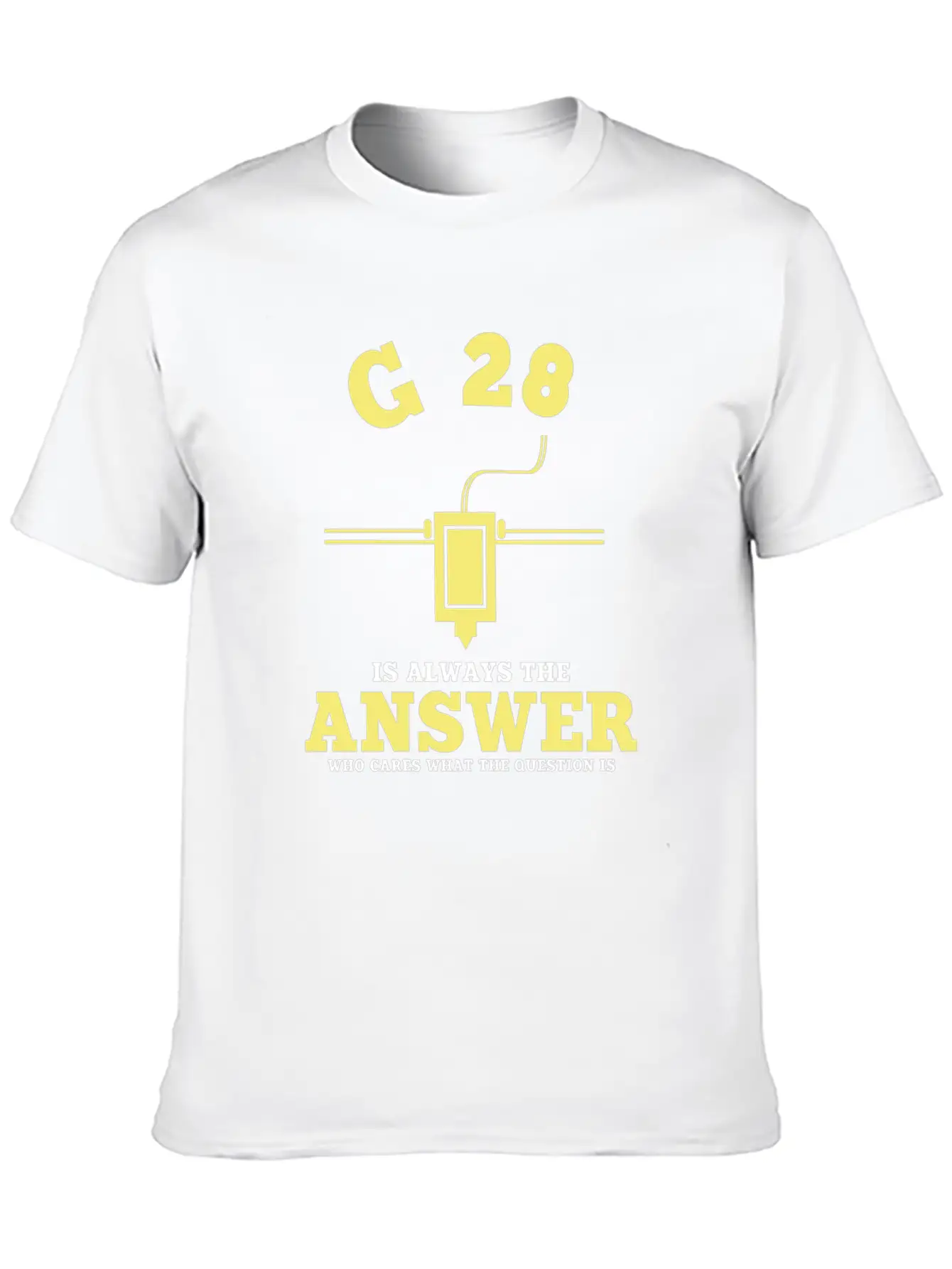 G28 Funny 3D Printer Saying Timeless Short Sleeve Tee – Comfy And Minimalist Design
