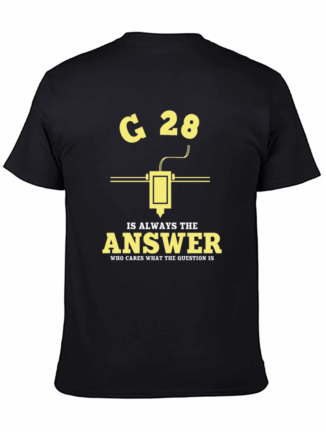 G28 Funny 3D Printer Saying Timeless Short Sleeve Tee – Comfy And Minimalist Design