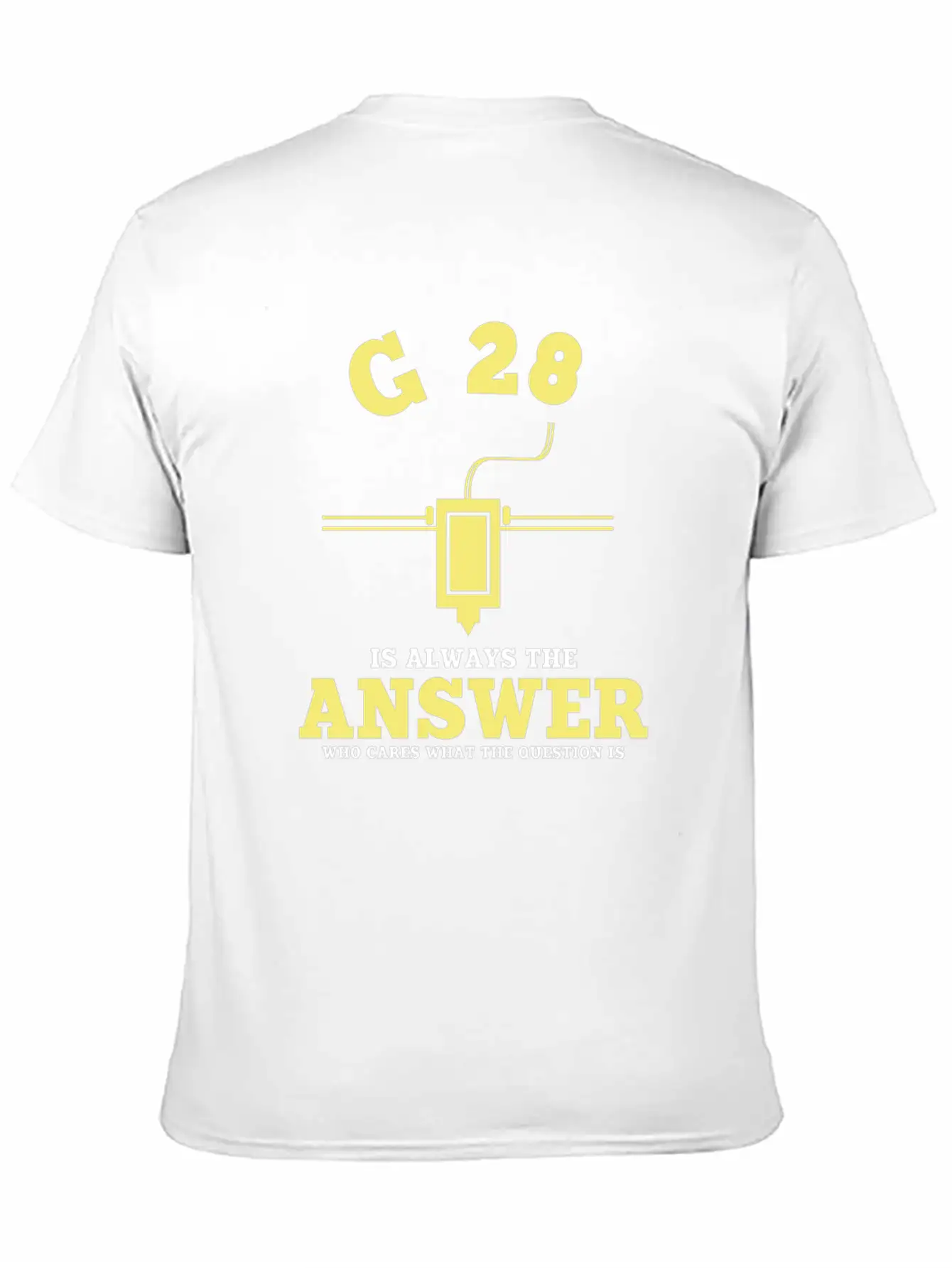 G28 Funny 3D Printer Saying Timeless Short Sleeve Tee – Comfy And Minimalist Design