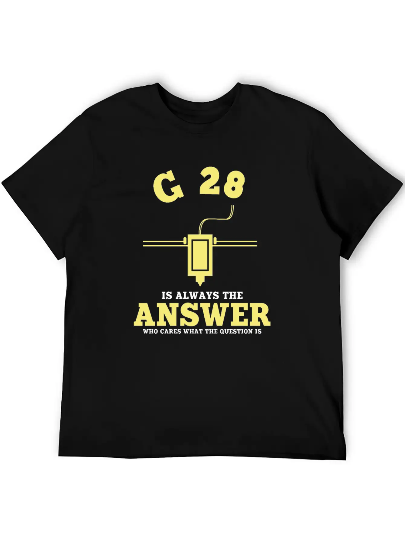 G28 Funny 3D Printer Saying Timeless Short Sleeve Tee – Comfy And Minimalist Design