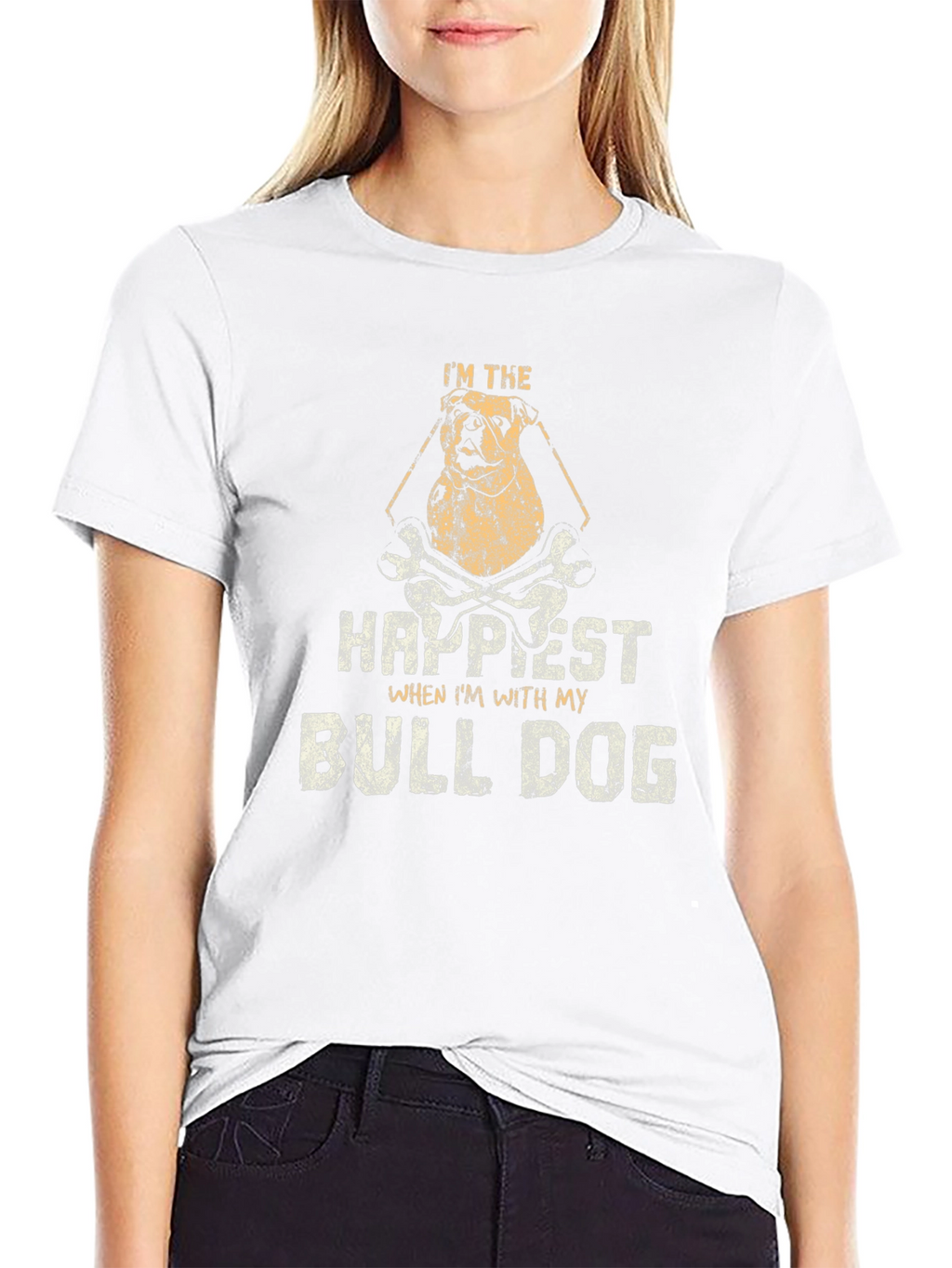 Im The Happiest Bulldog Graphic T-Shirt