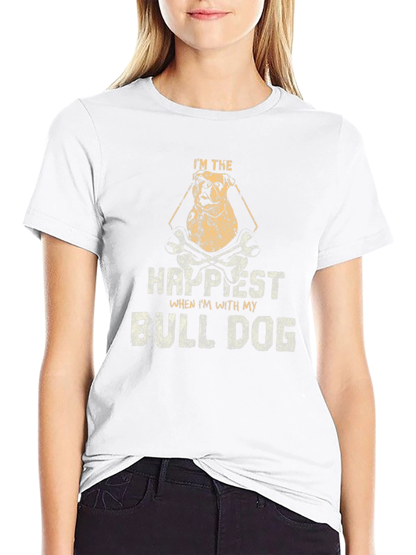 Im The Happiest Bulldog Graphic T-Shirt