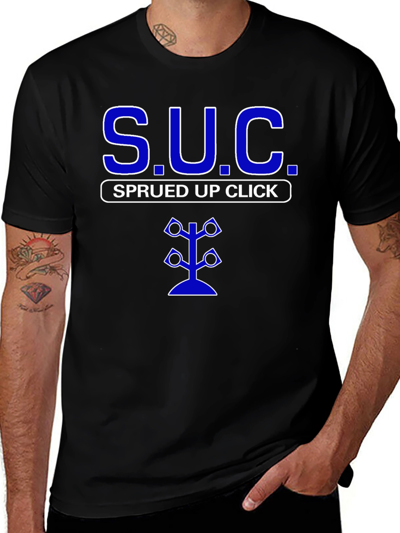 S.U.C. Sprued Up Click Black T-Shirt