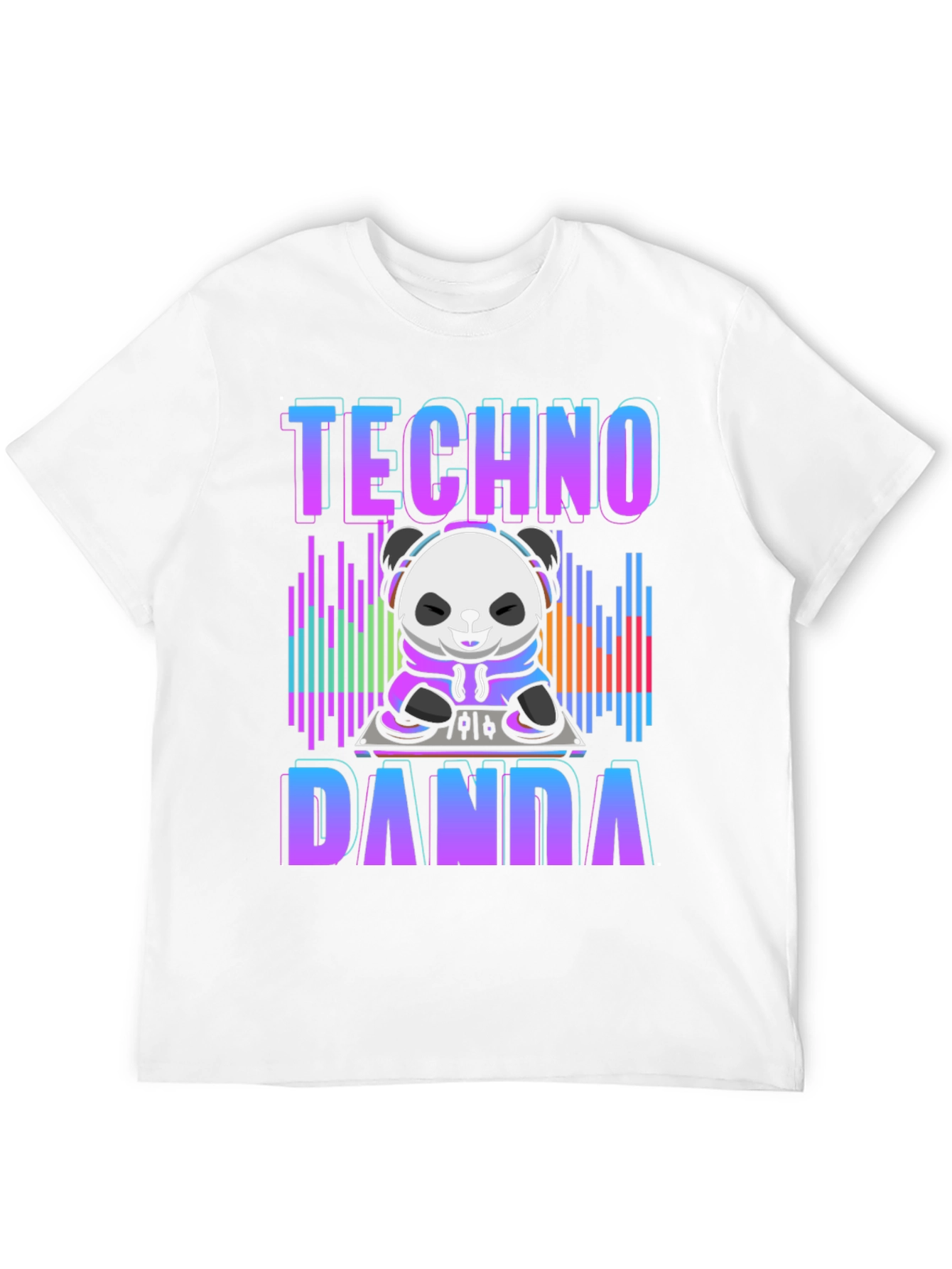 Techno Panda DJ T-Shirt - Music Lover Tee