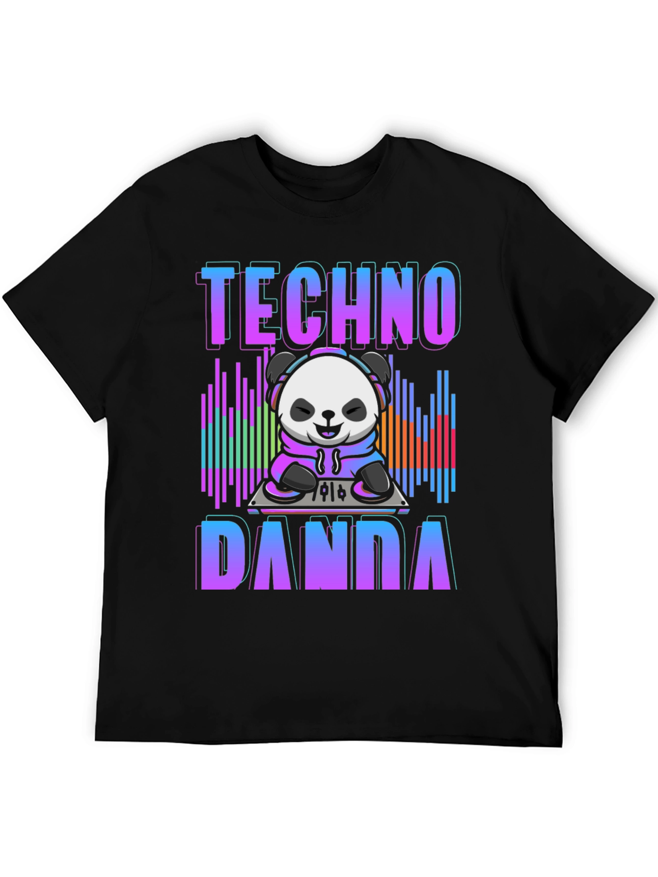 Techno Panda DJ T-Shirt - Music Lover Tee