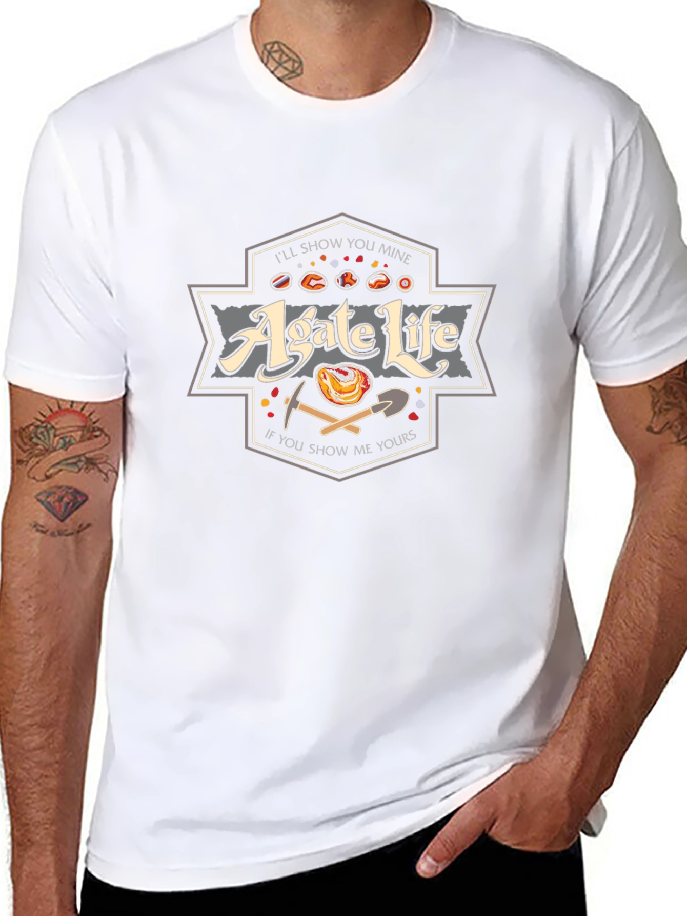 Agate Life Graphic Tee - Rock Collector T-Shirt