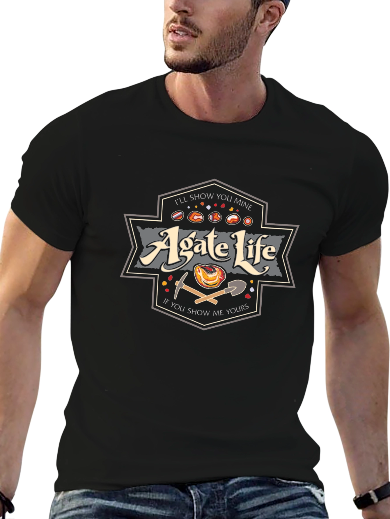 Agate Life Graphic Tee - Rock Collector T-Shirt