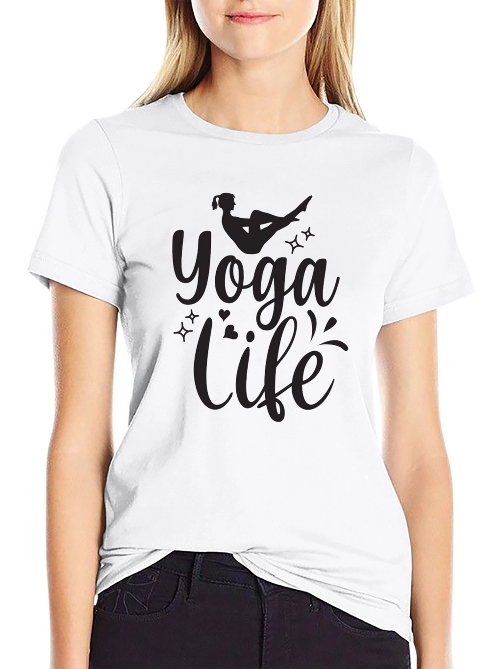 Yoga Life Black Graphic Tee