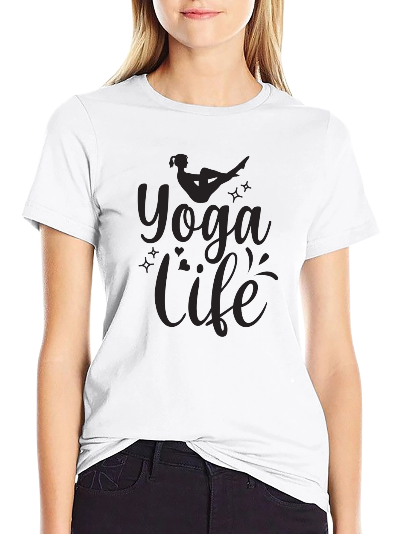 Yoga Life Black Graphic Tee