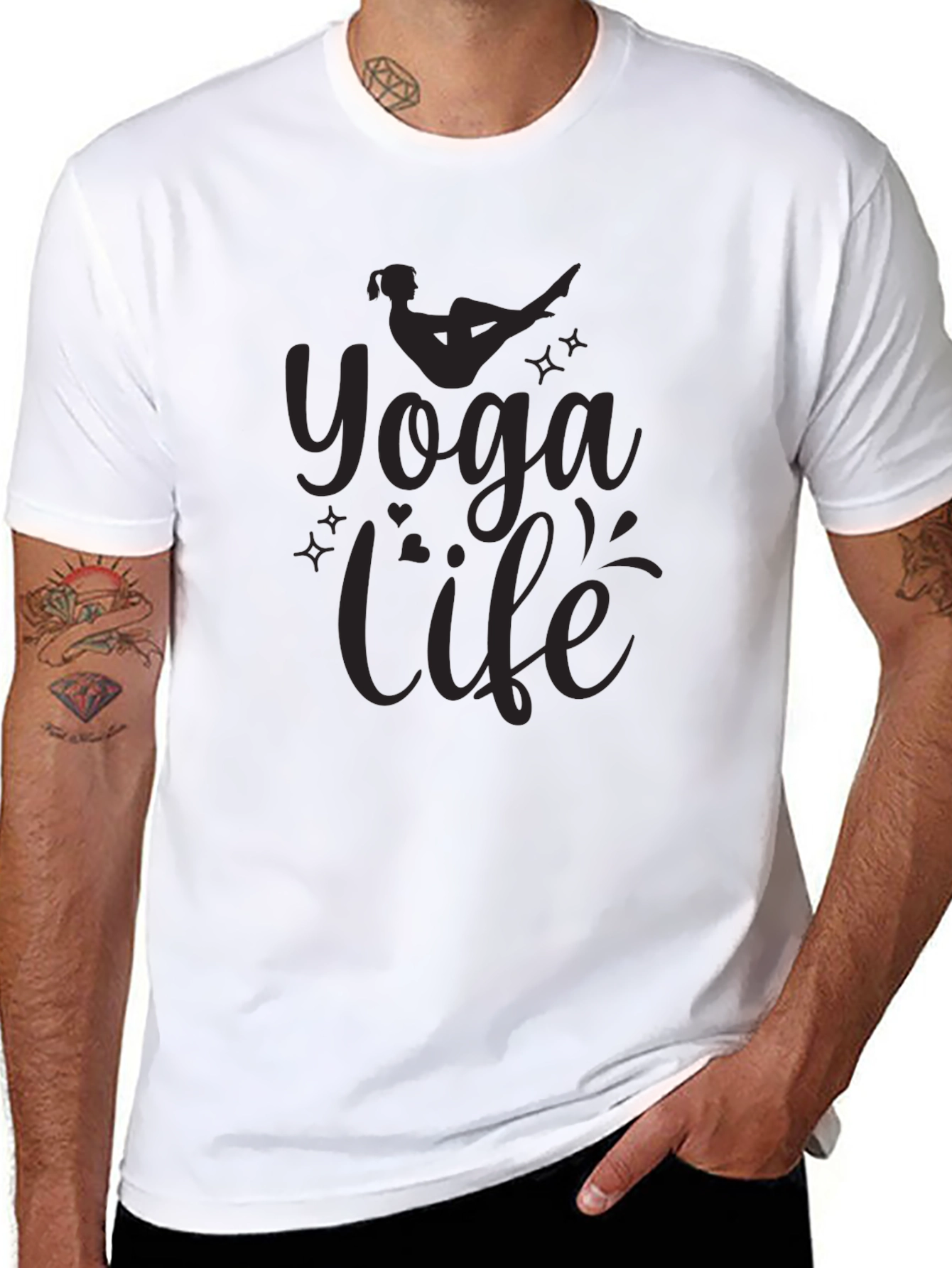Yoga Life Black Graphic Tee
