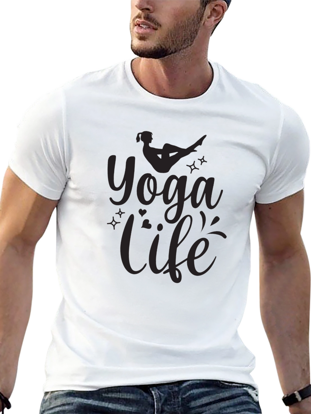 Yoga Life Black Graphic Tee