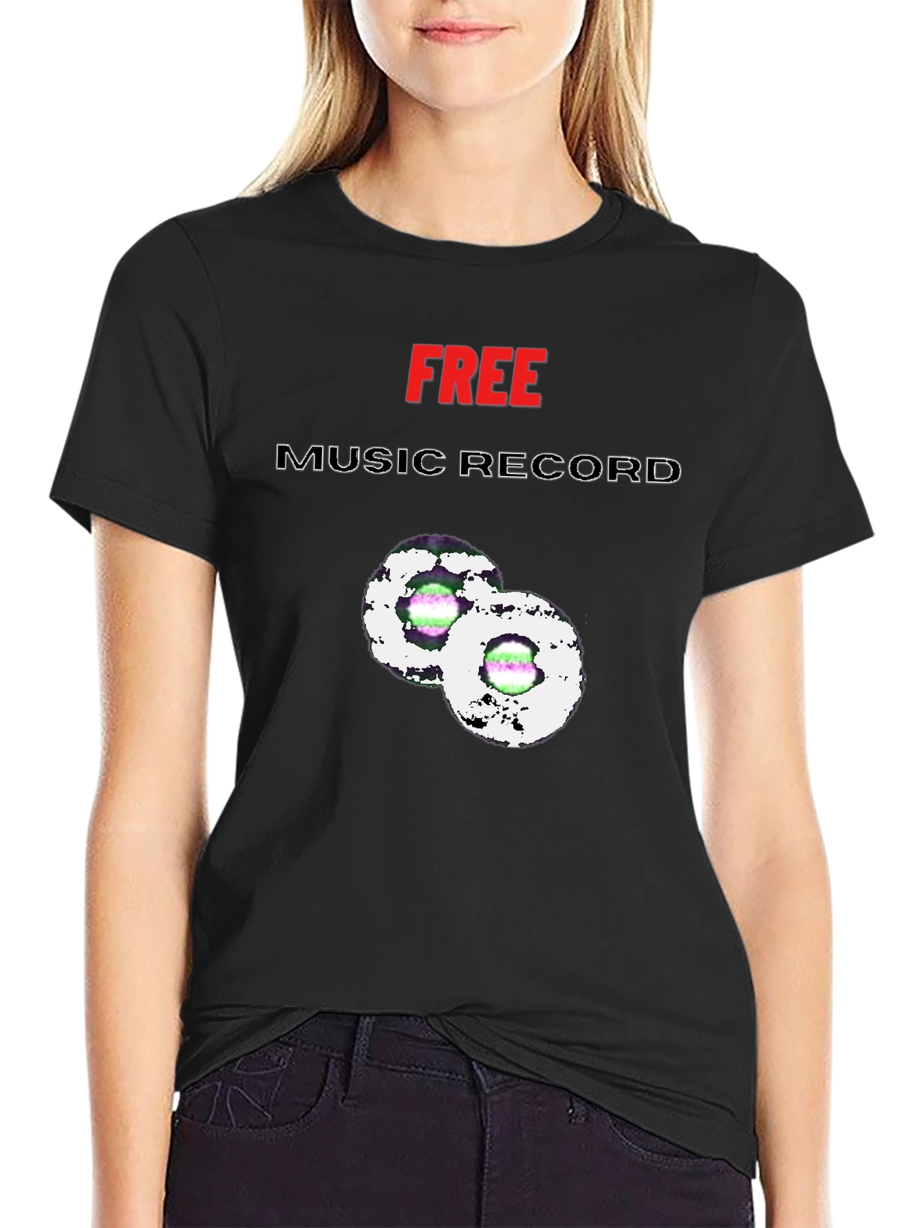 Free Music Record Graphic Tee