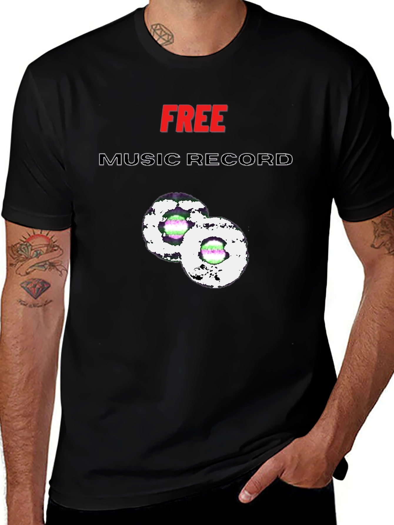 Free Music Record Graphic Tee