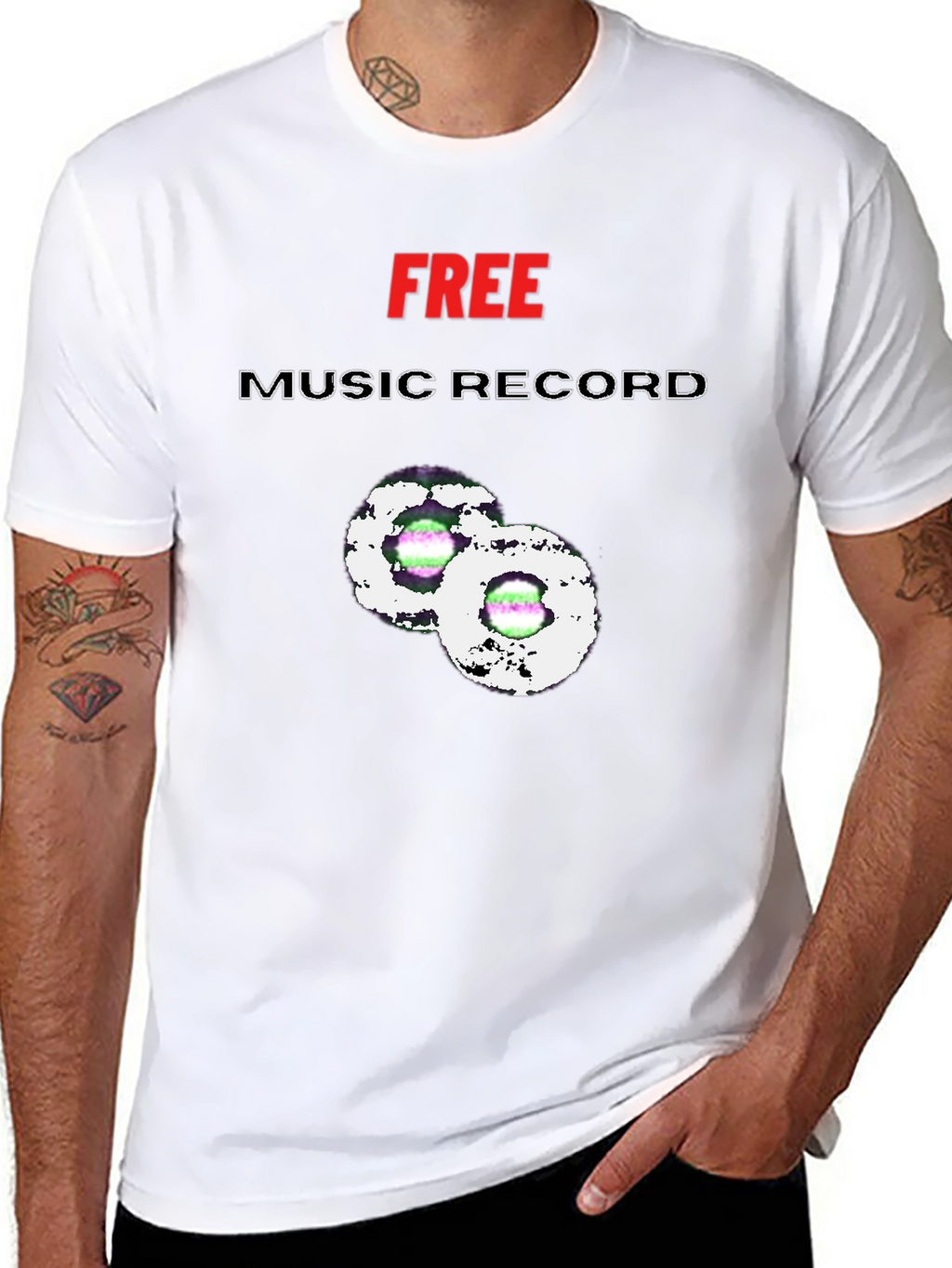 Free Music Record Graphic Tee