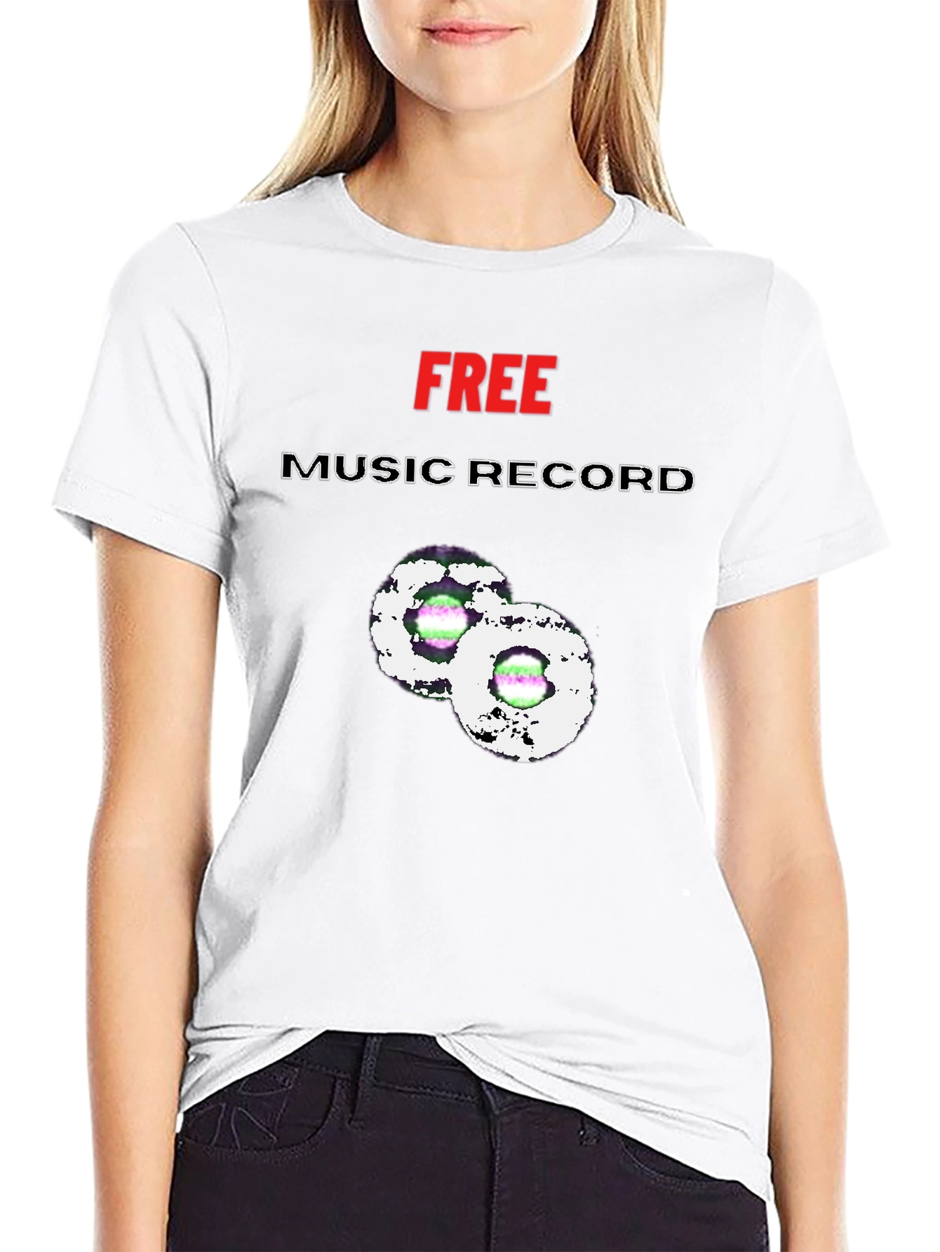 Free Music Record Graphic Tee