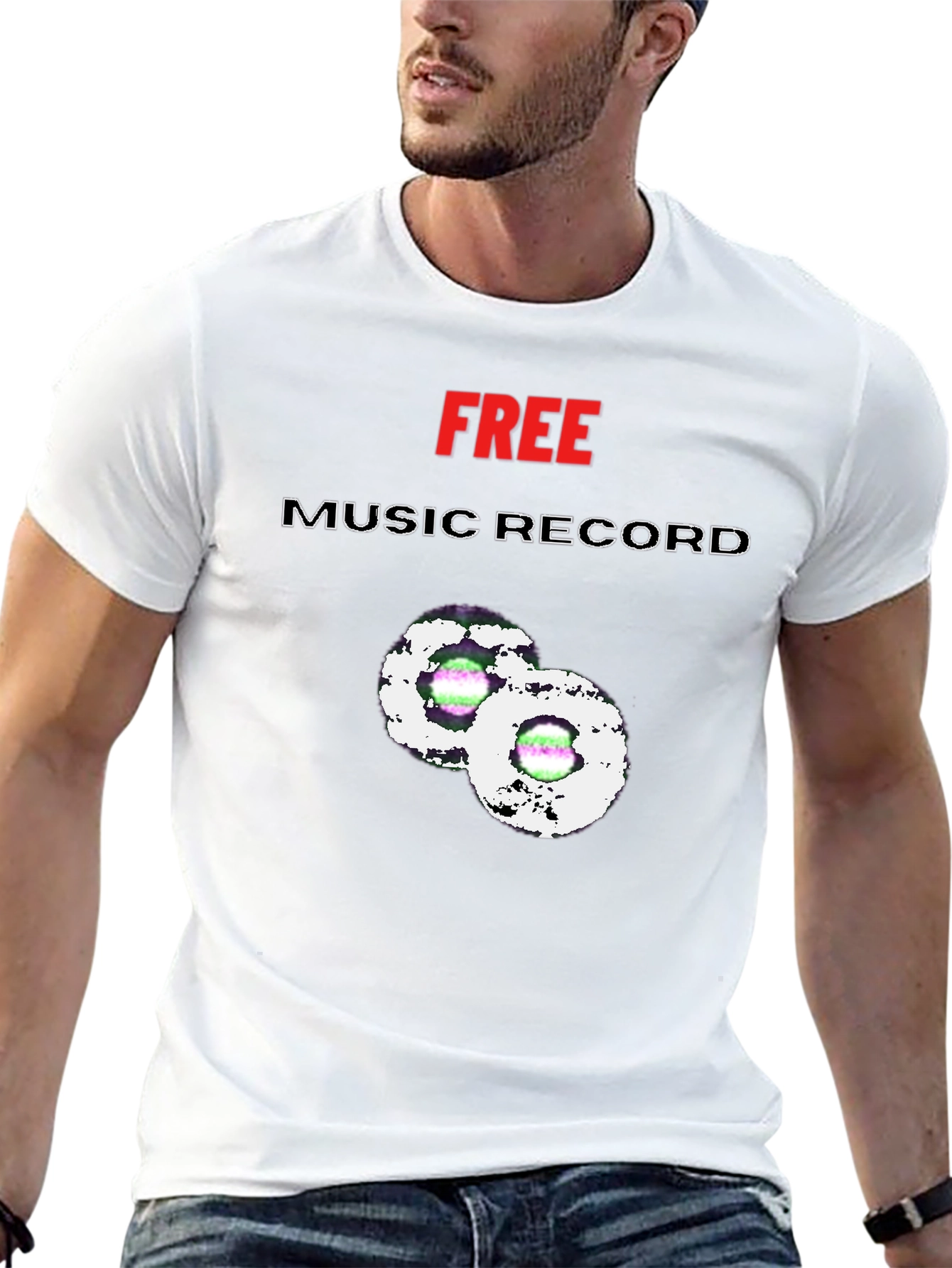Free Music Record Graphic Tee