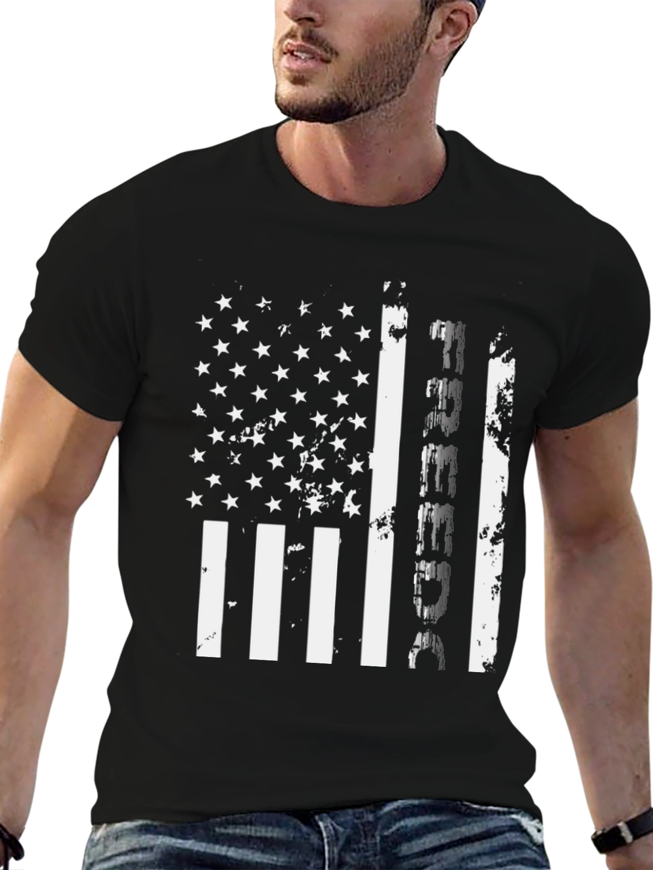 Distressed American Flag Perseverance Graphic Tee
