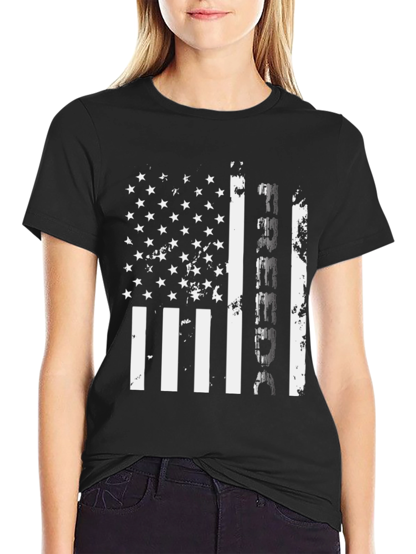 Distressed American Flag Perseverance Graphic Tee