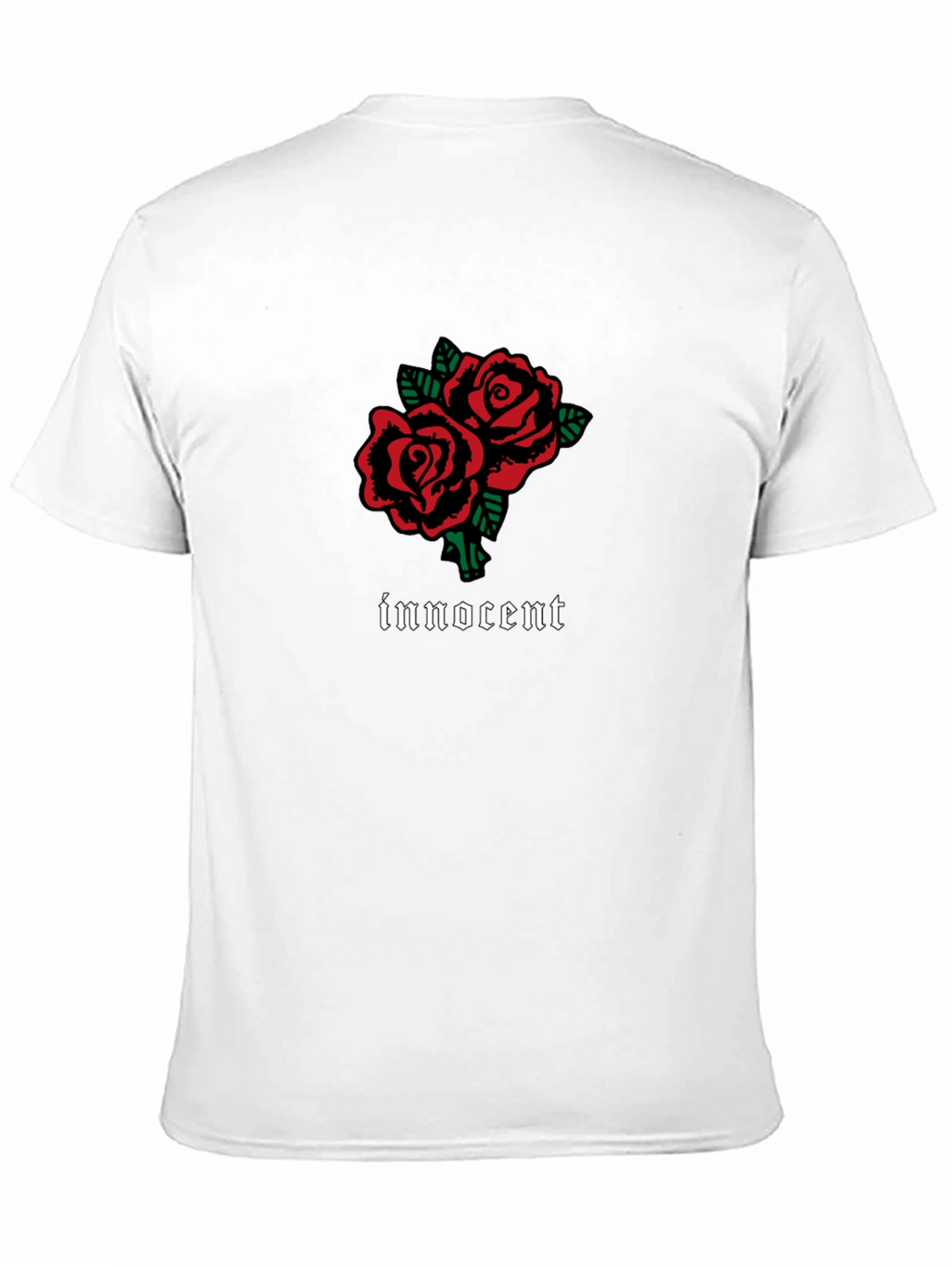 Innocent Rose Graphic T-Shirt - Stylish Black Tee
