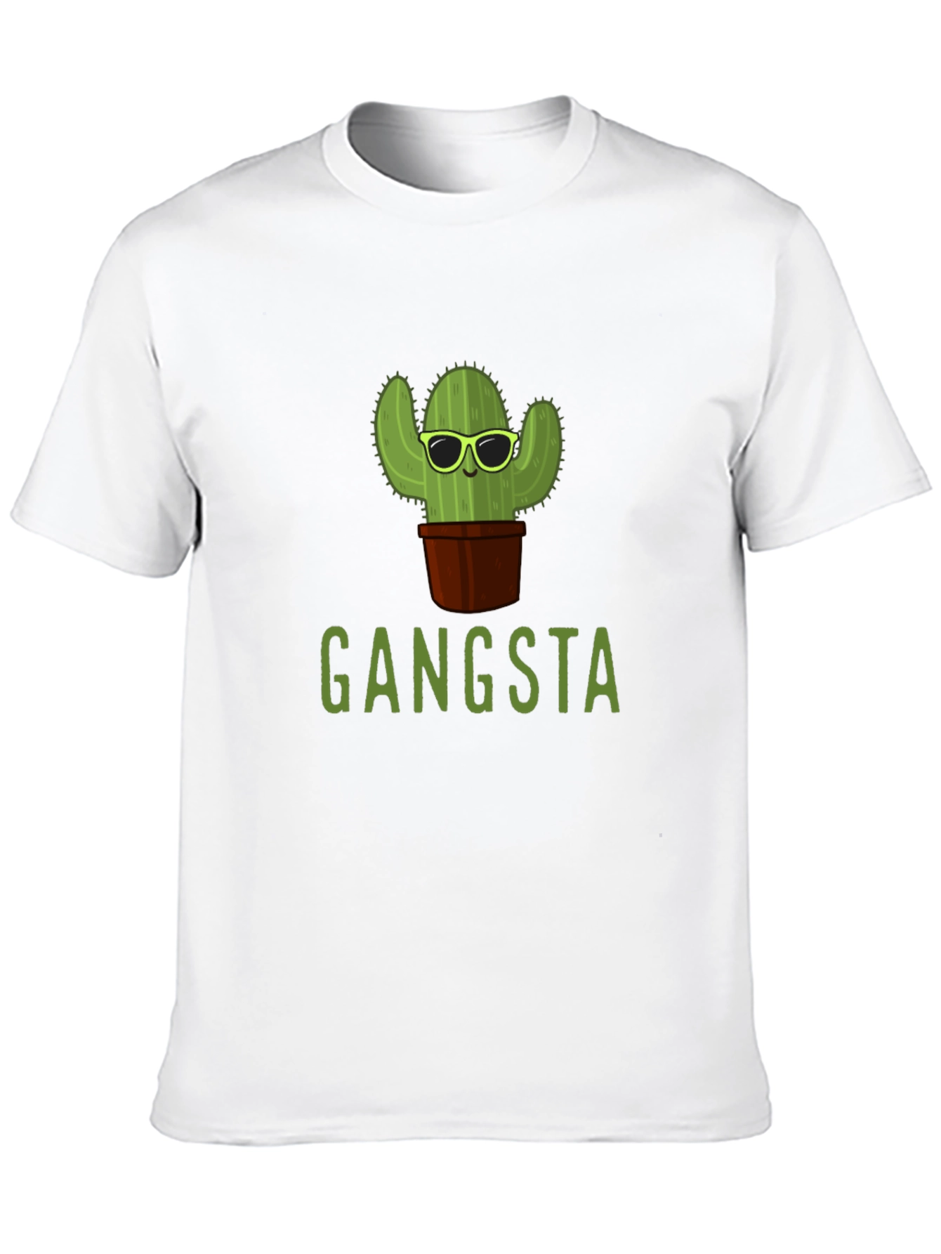 Gangsta Cactus T-Shirt - Trendy Graphic Tee