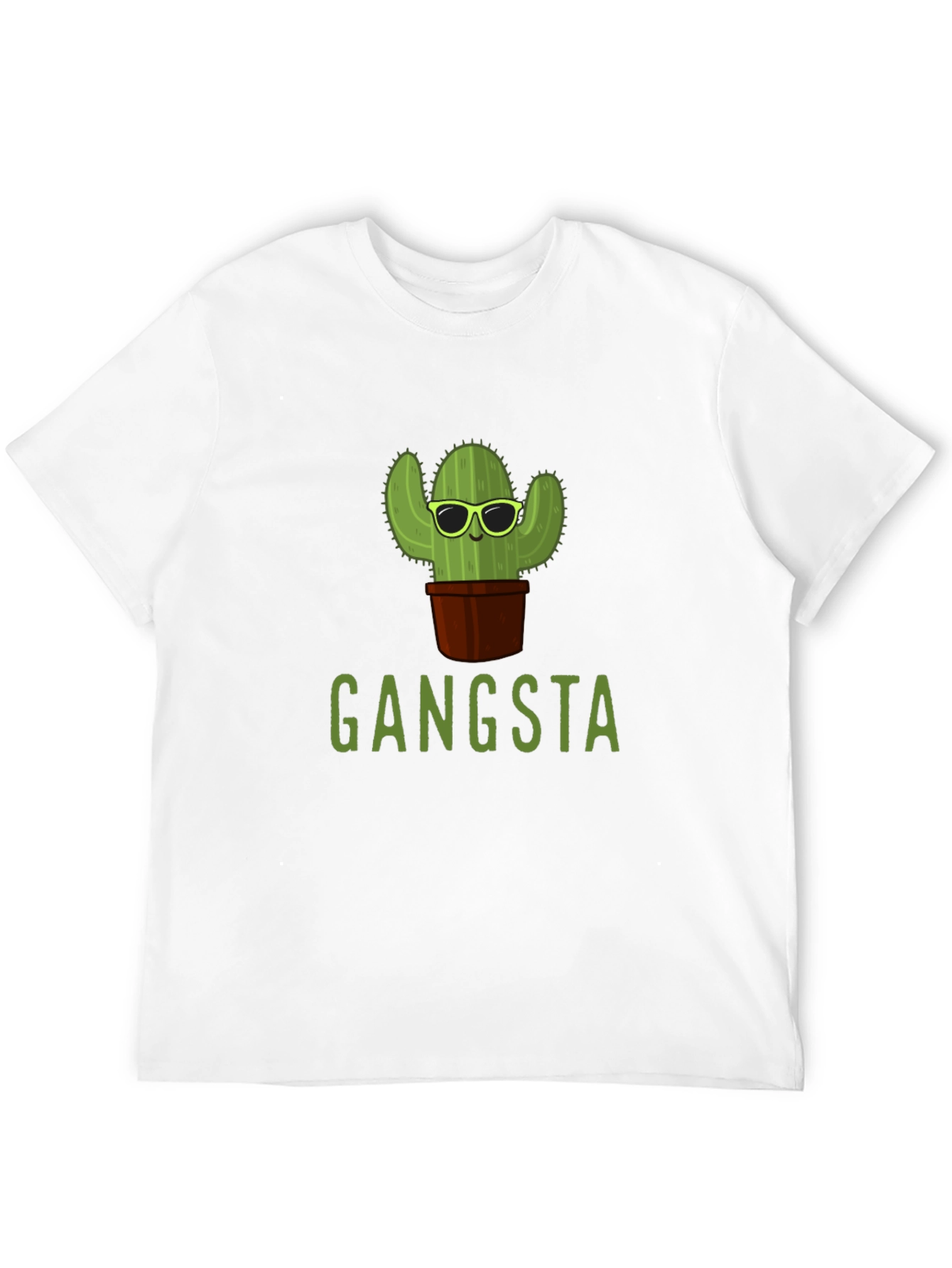 Gangsta Cactus T-Shirt - Trendy Graphic Tee