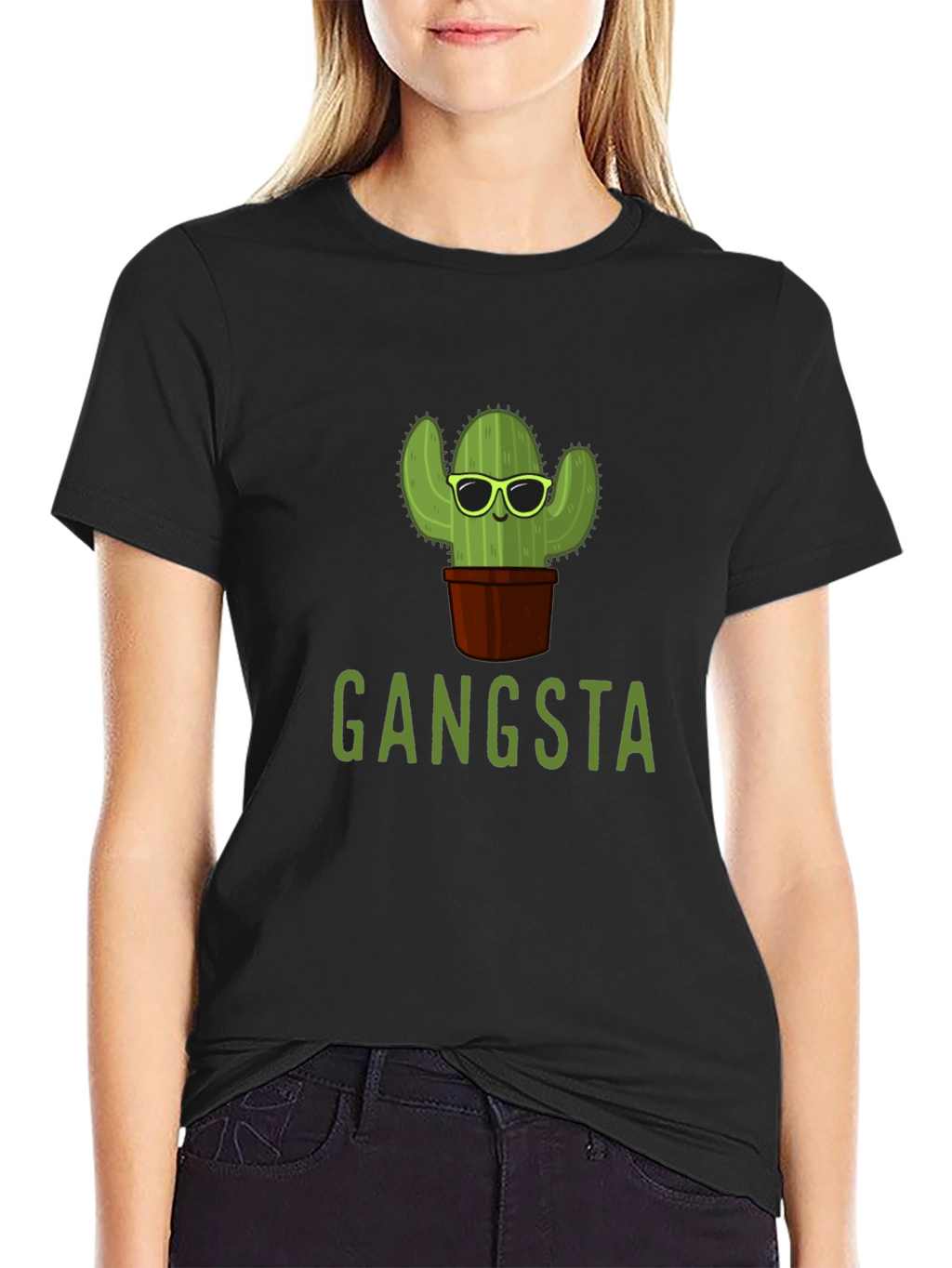 Gangsta Cactus T-Shirt - Trendy Graphic Tee
