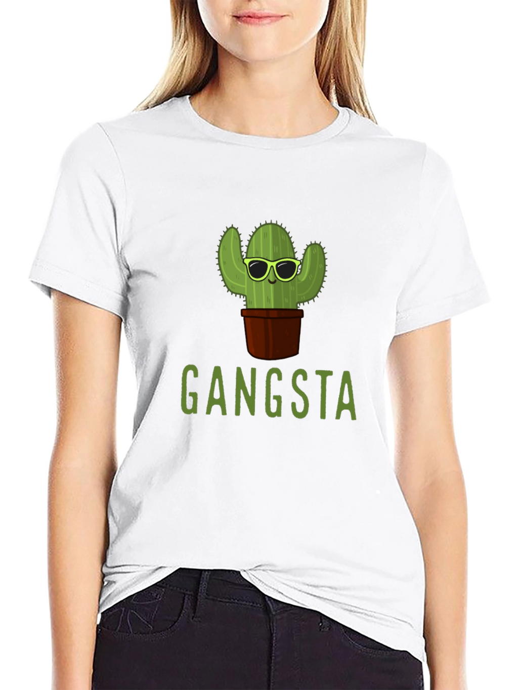 Gangsta Cactus T-Shirt - Trendy Graphic Tee