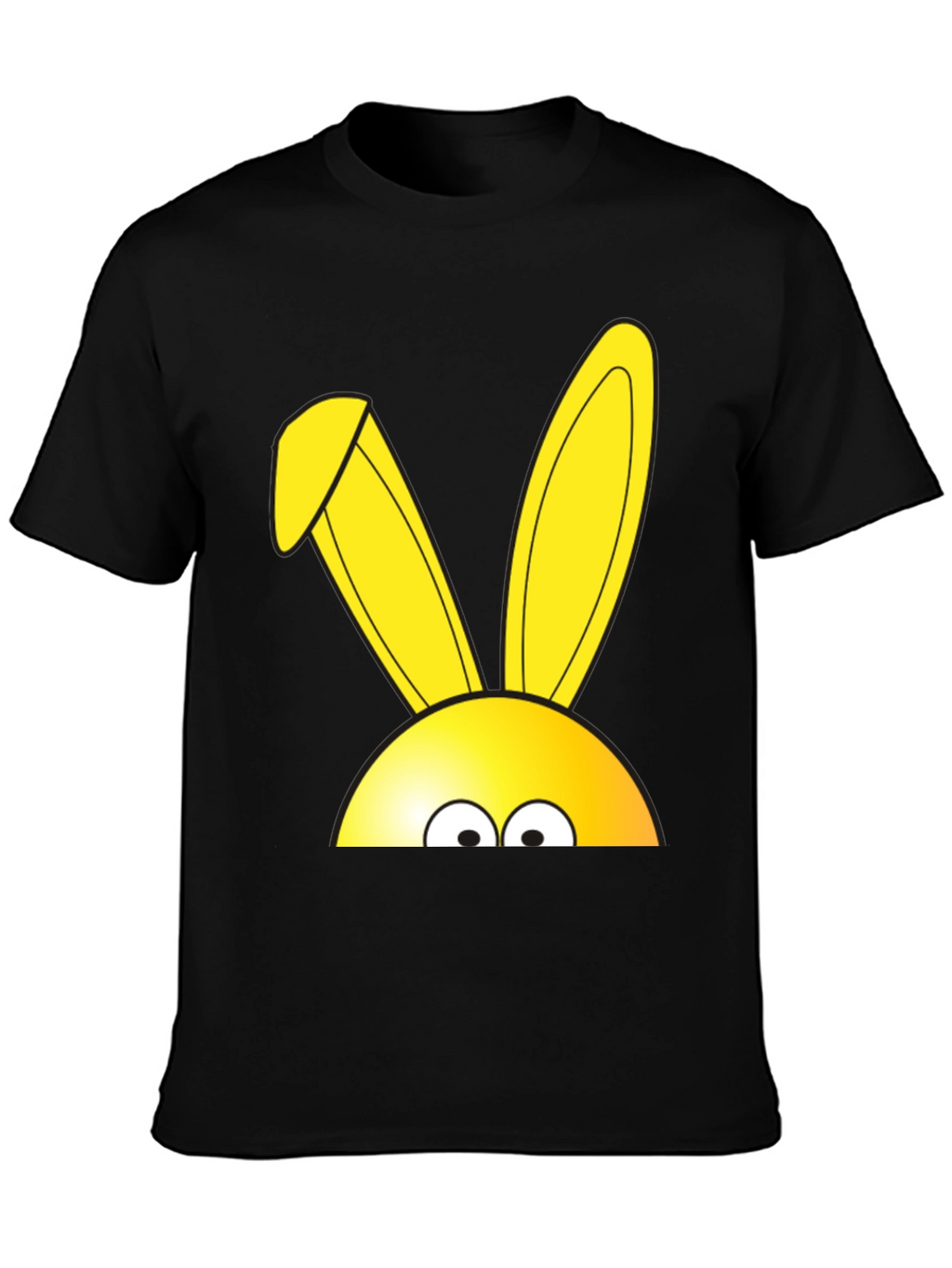 Easter Bunny Peeking T-Shirt - Black