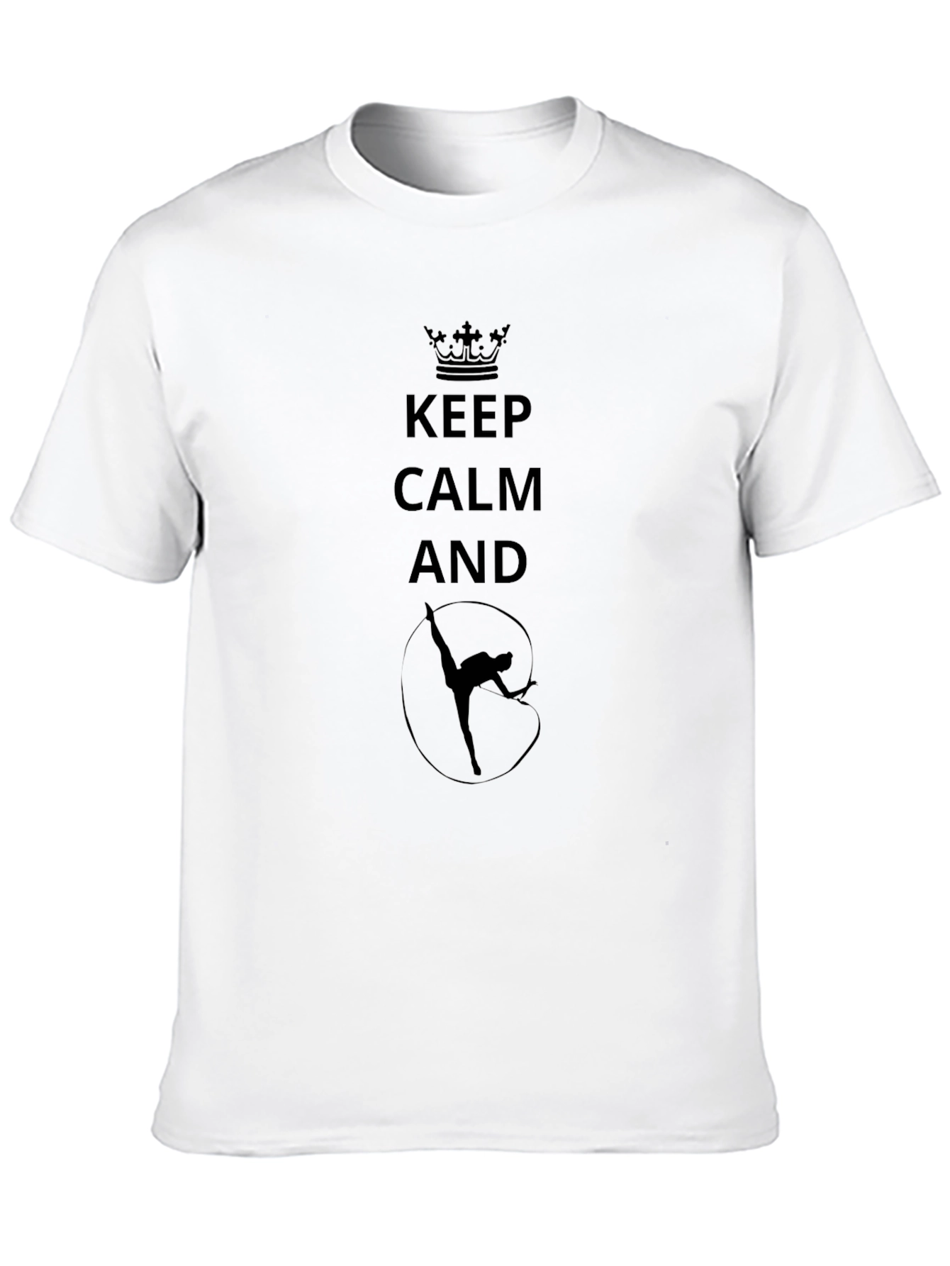 Keep Calm Gymnastics Black T-Shirt