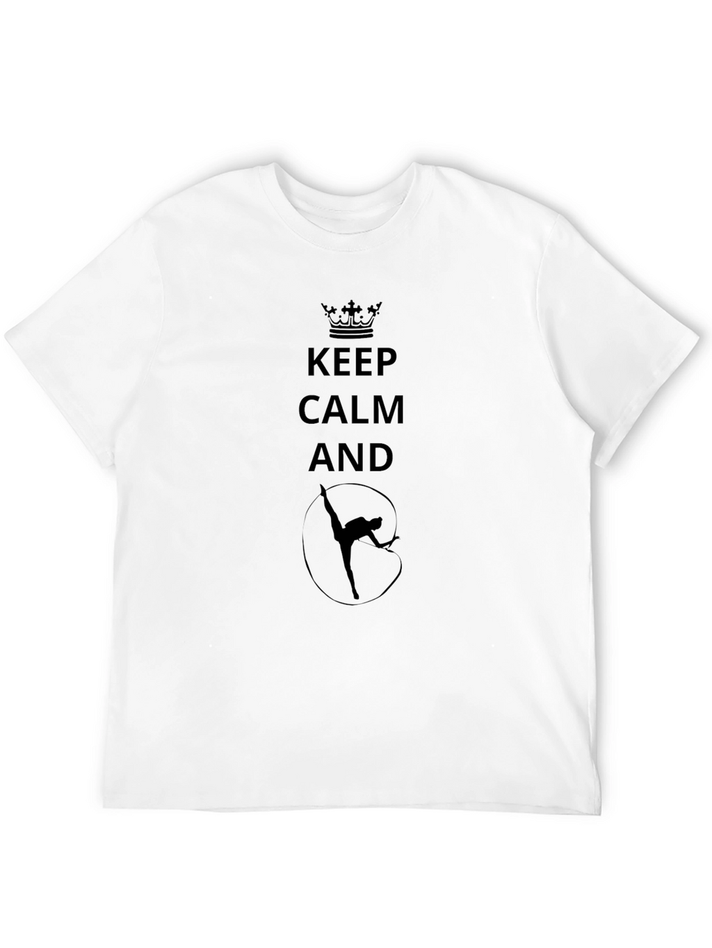 Keep Calm Gymnastics Black T-Shirt