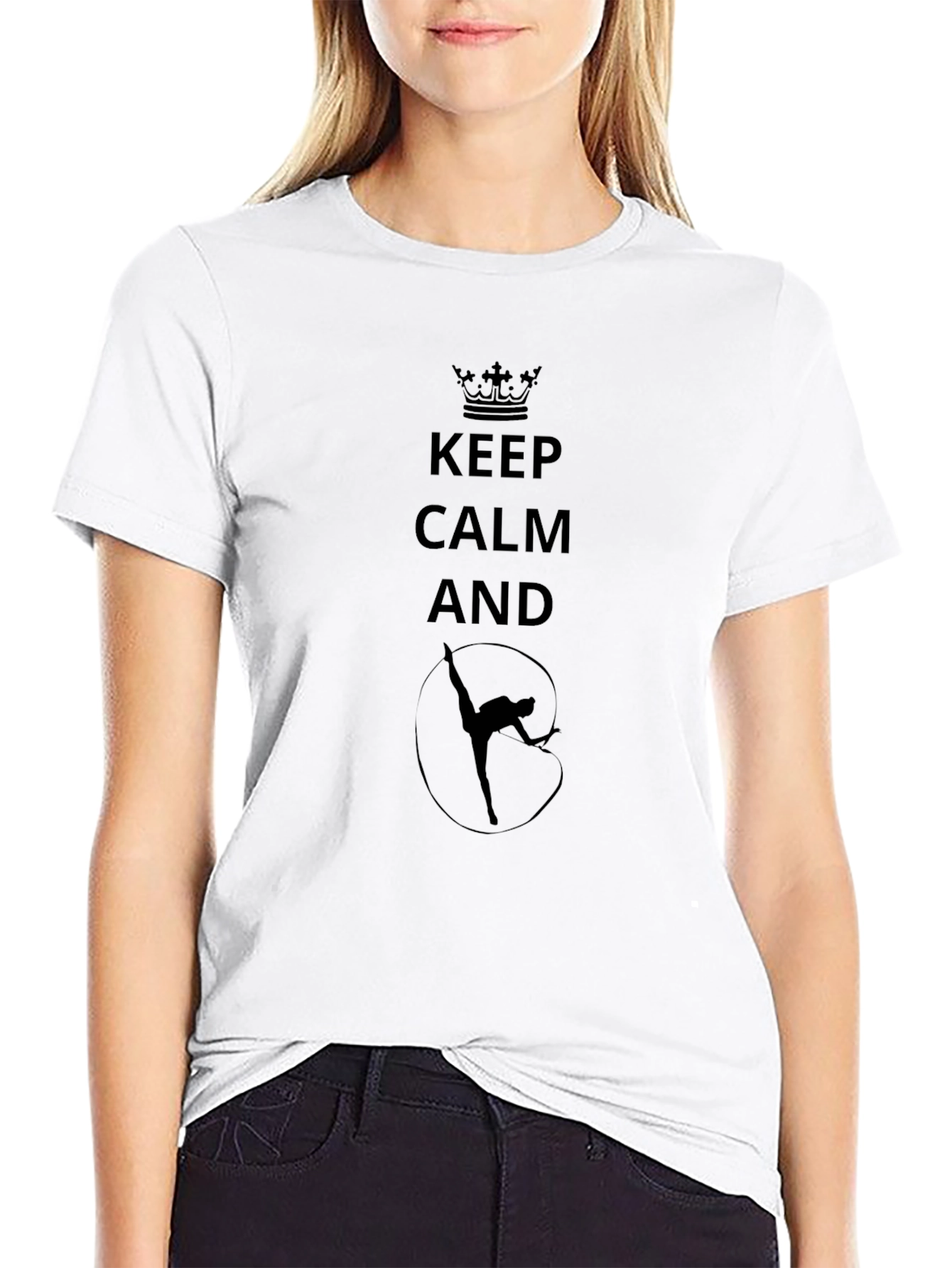 Keep Calm Gymnastics Black T-Shirt