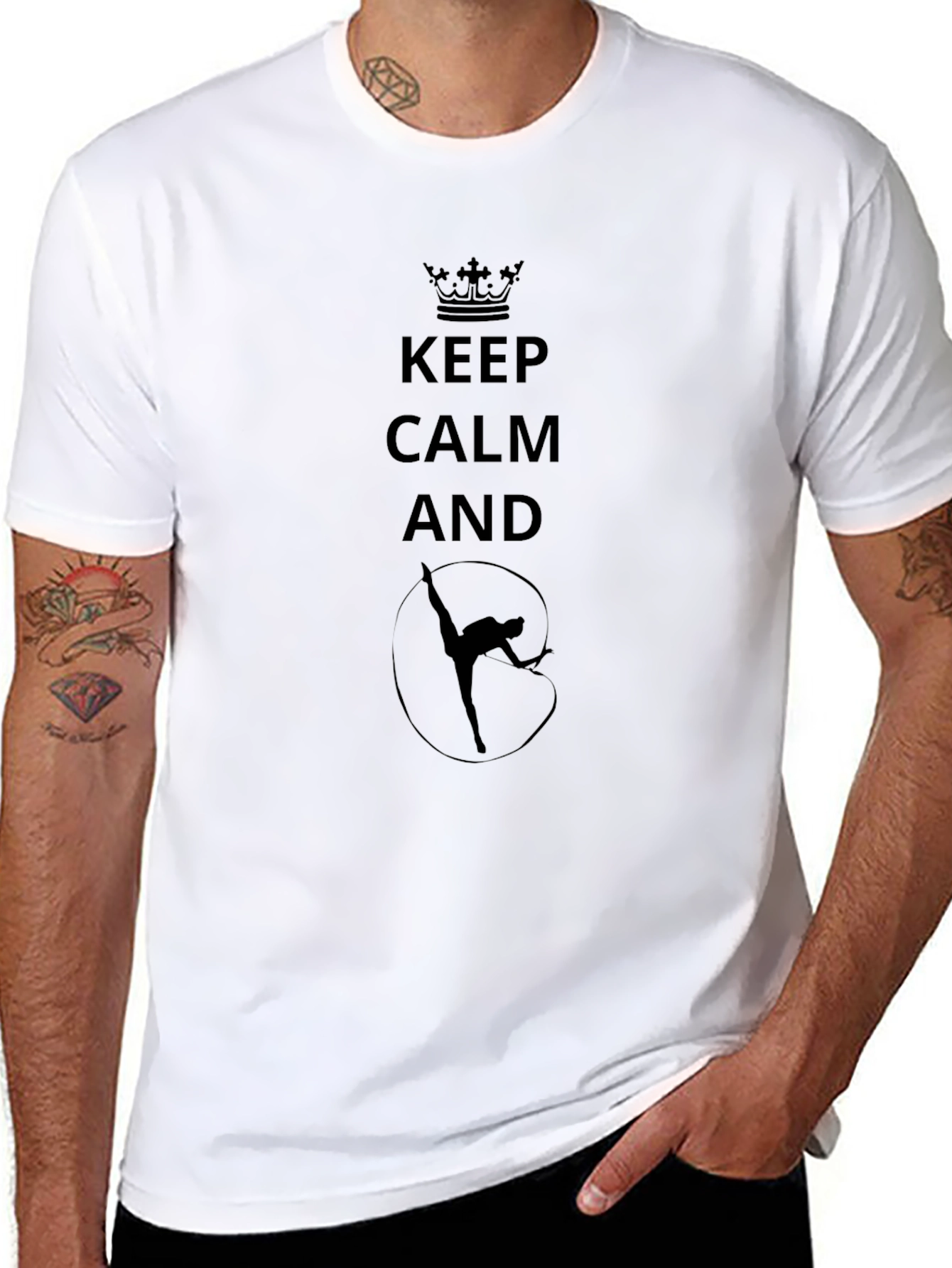 Keep Calm Gymnastics Black T-Shirt