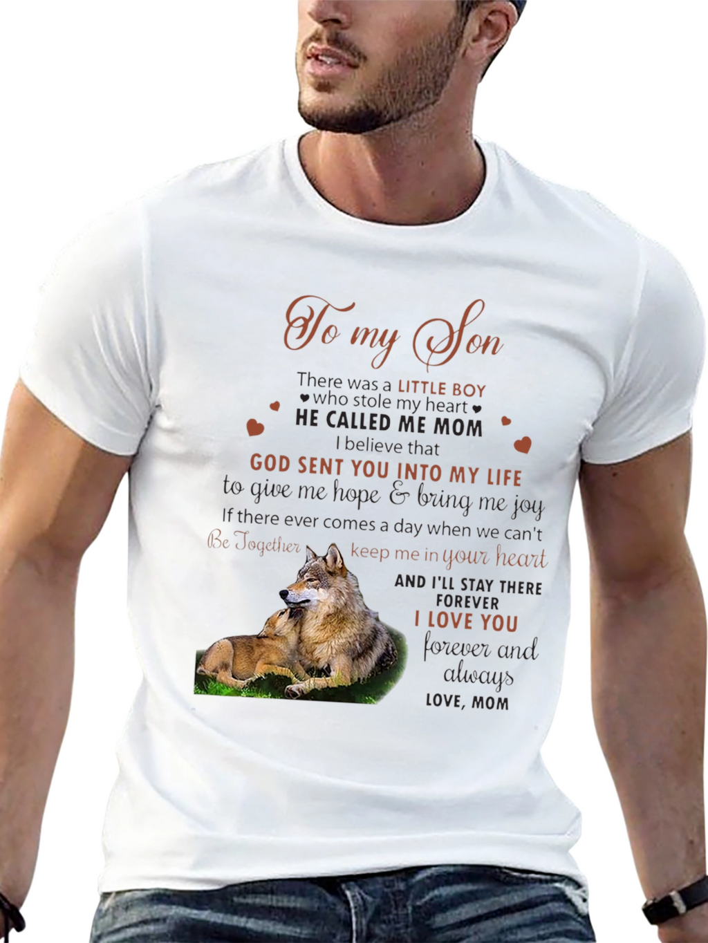 To My Son Wolf Graphic Tee