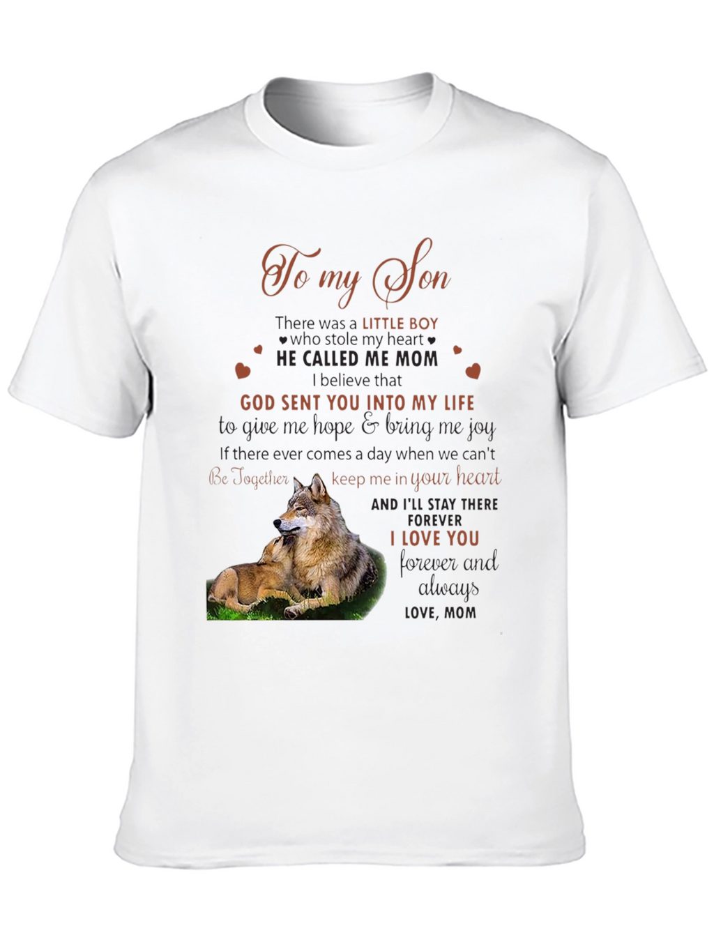 To My Son Wolf Graphic Tee
