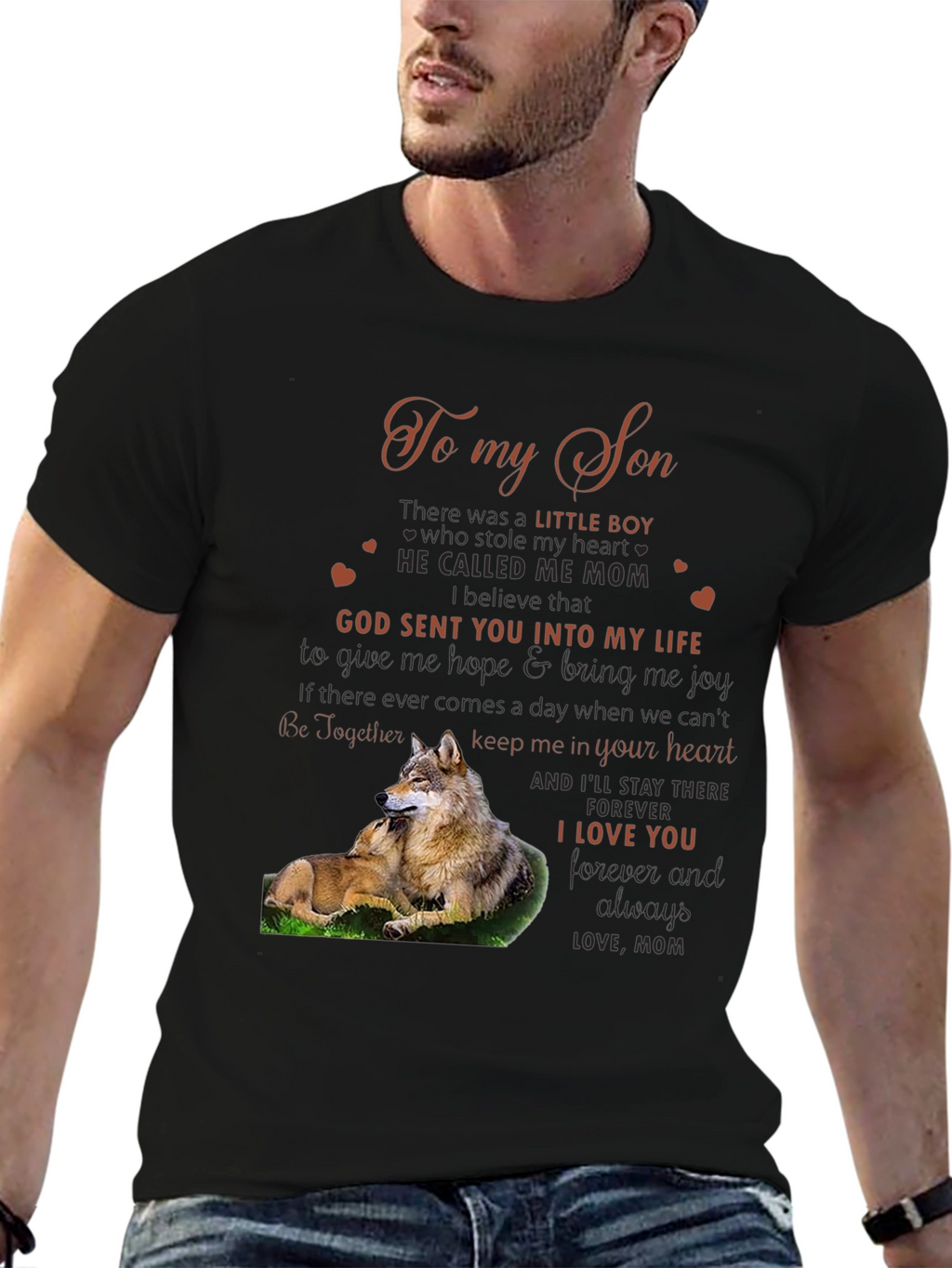 To My Son Wolf Graphic Tee
