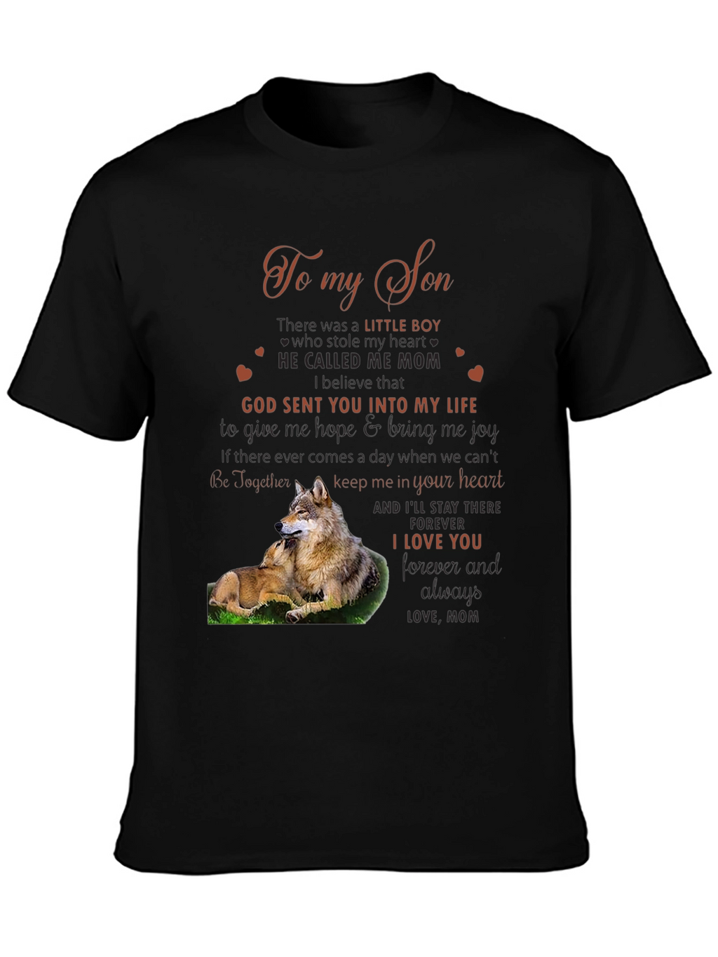 To My Son Wolf Graphic Tee