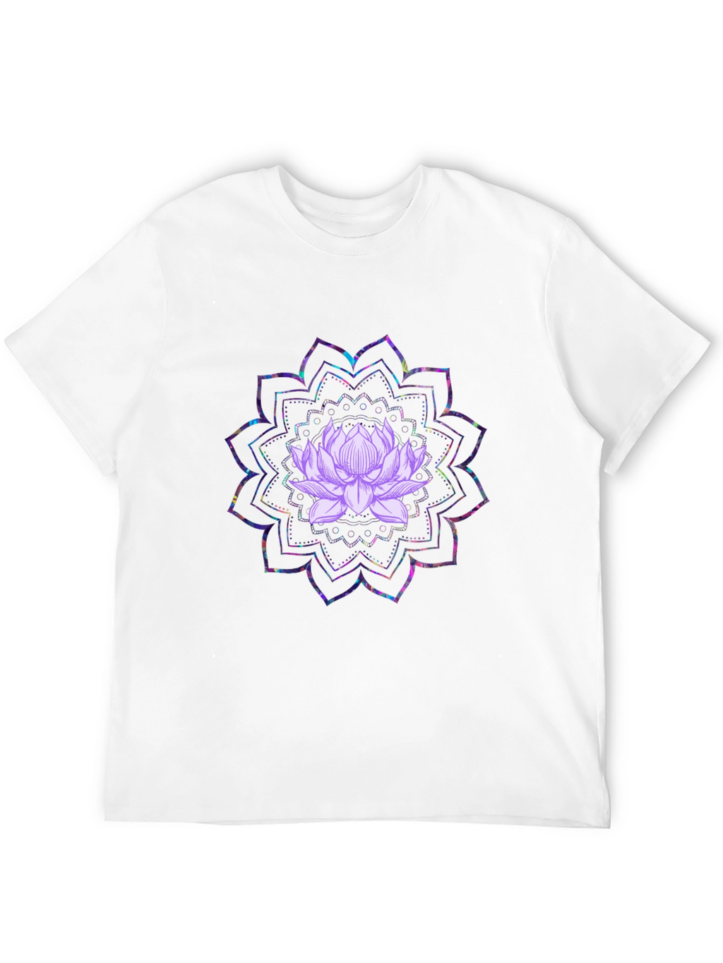 Lotus Mandala Graphic Black T-Shirt