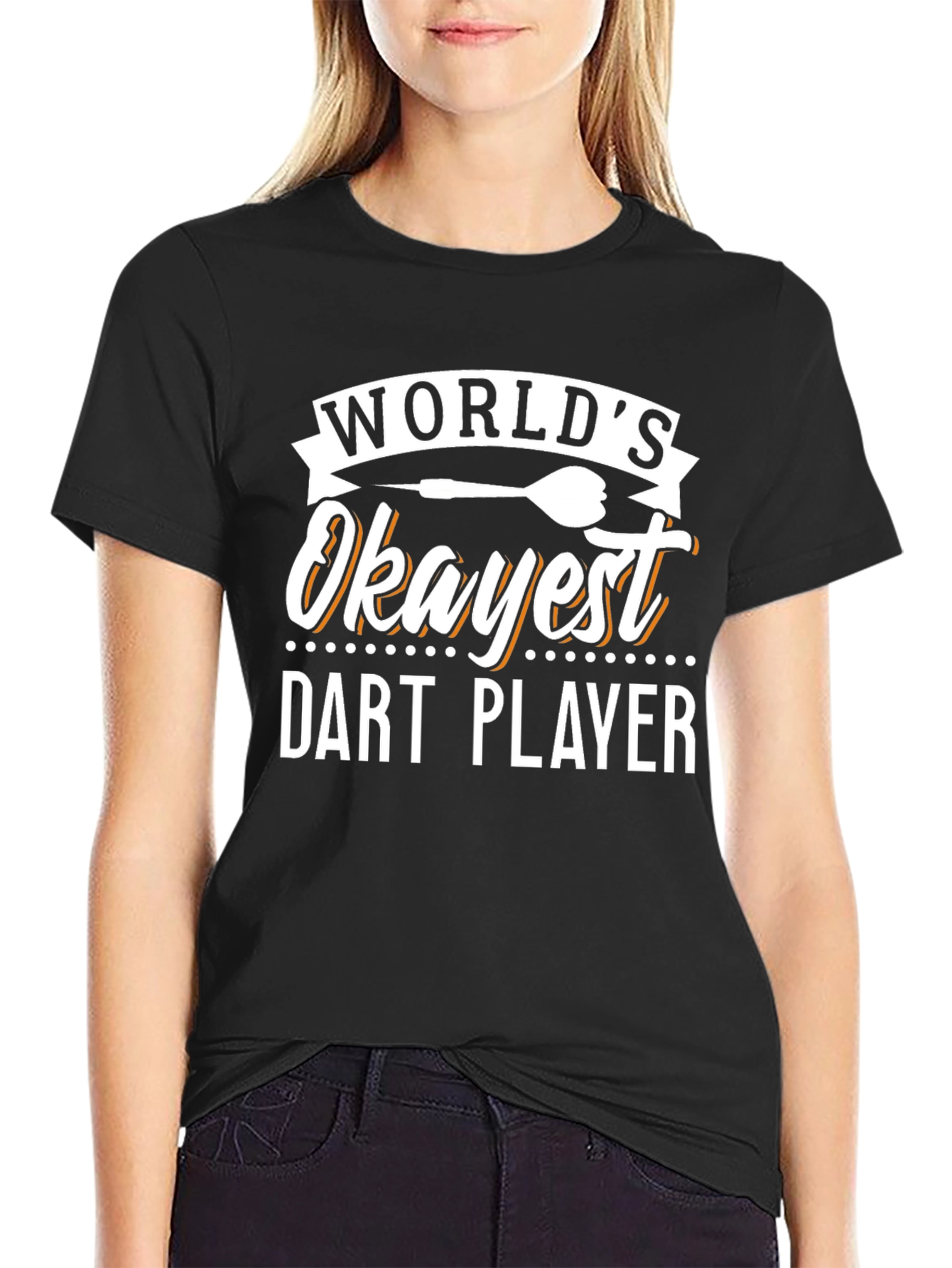 Worlds Okayest Dart Player Graphic T-Shirt